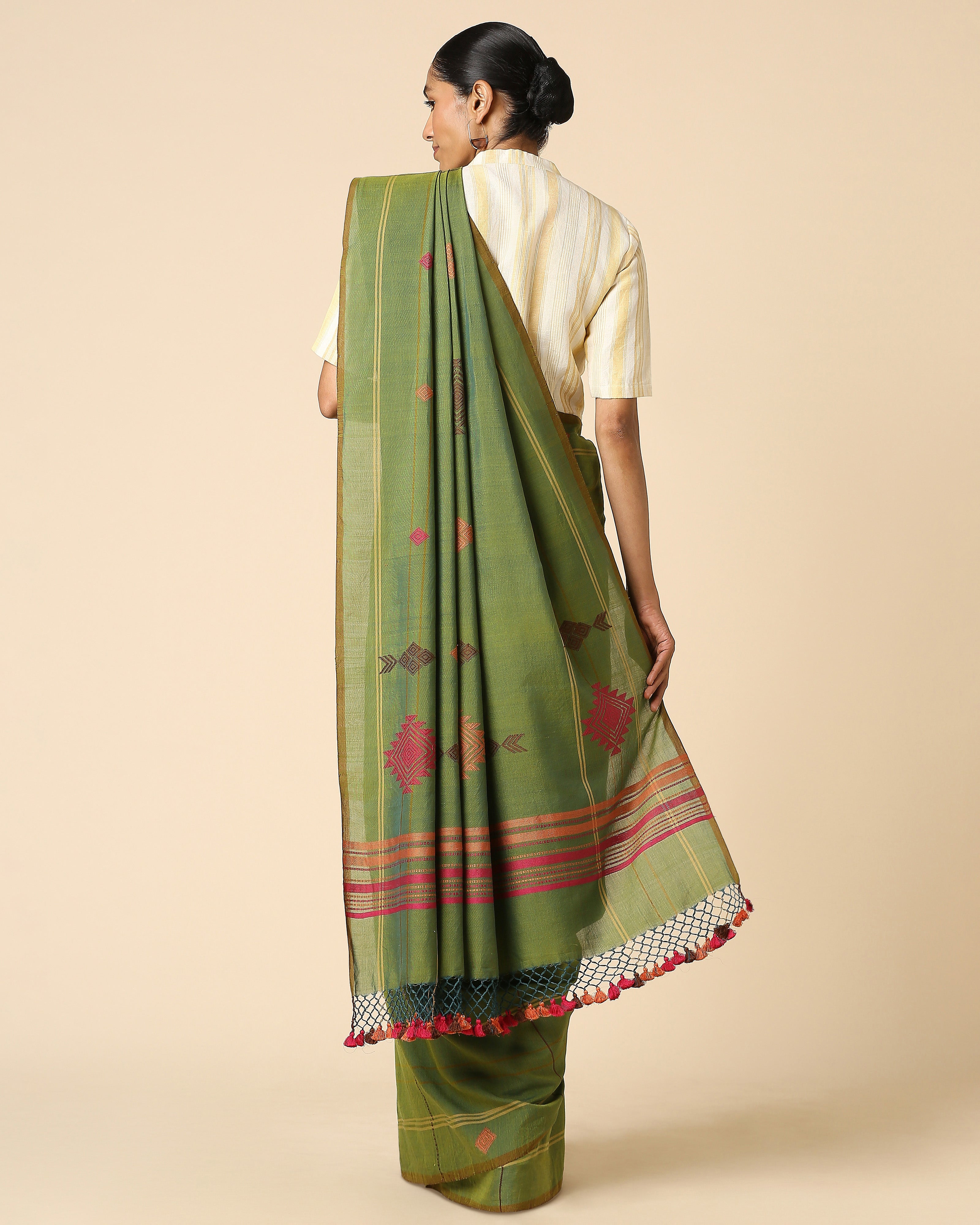 Rushma Bhujodi Extra Weft Cotton Saree
