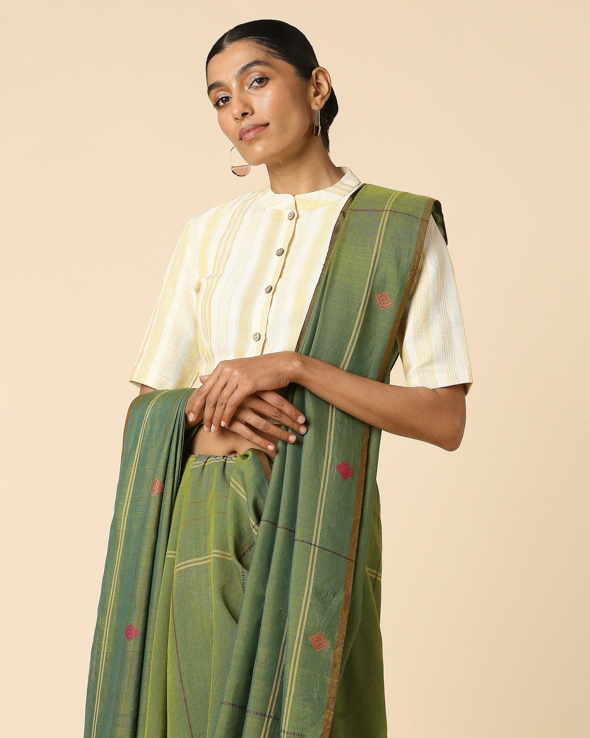 Rushma Bhujodi Extra Weft Cotton Saree