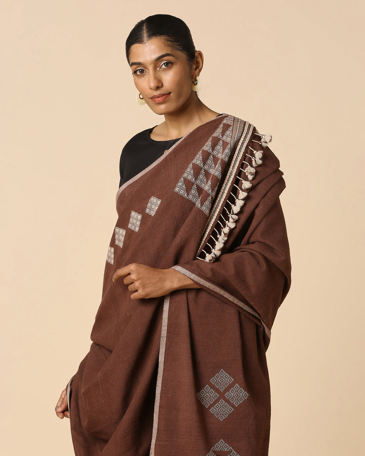 Aaisha Bhujodi Extra Weft Wool Silk Shawl