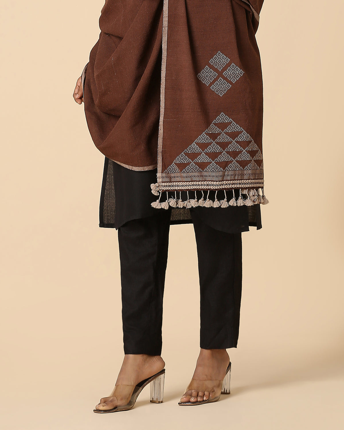Aaisha Bhujodi Extra Weft Wool Silk Shawl