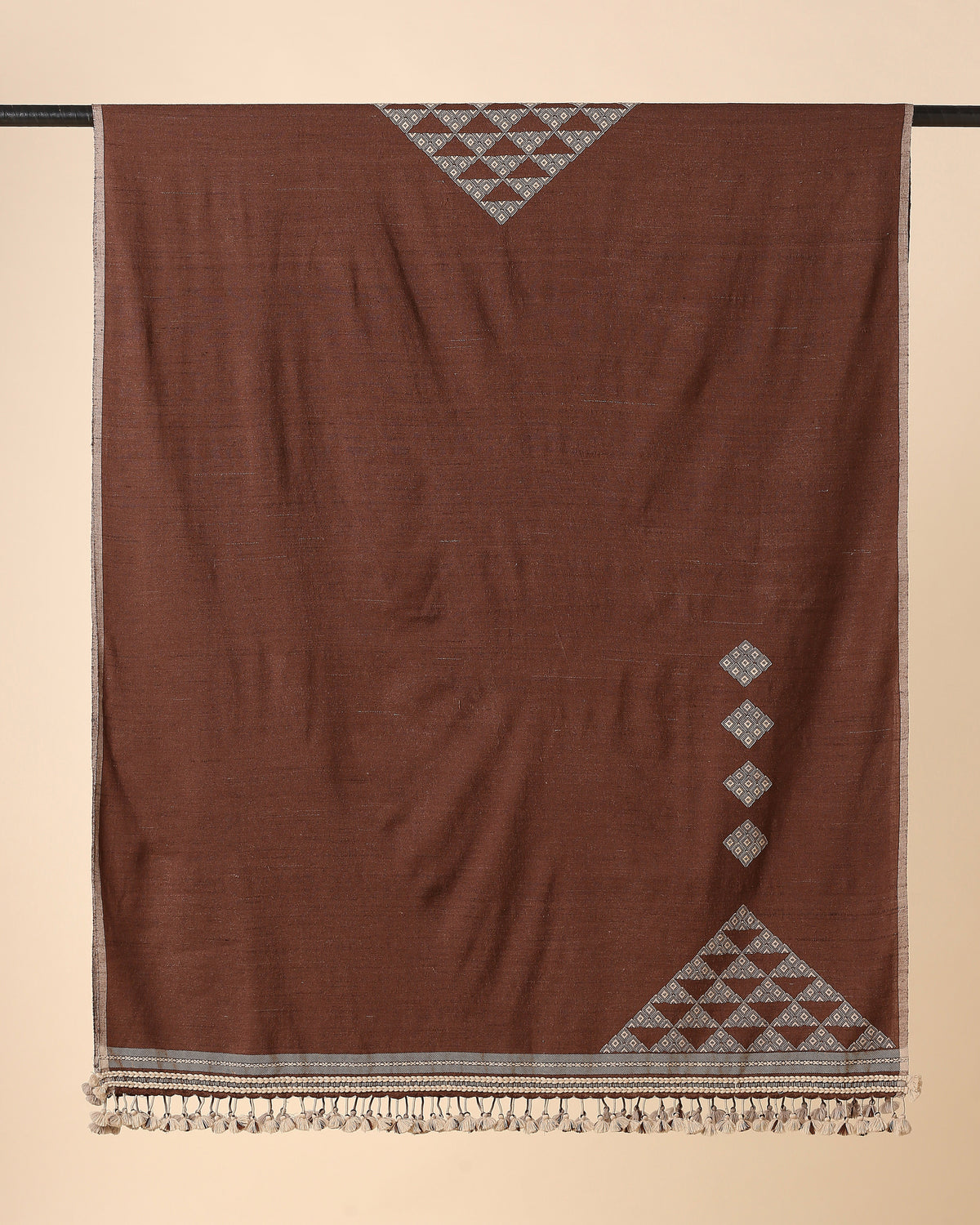 Aaisha Bhujodi Extra Weft Wool Silk Shawl