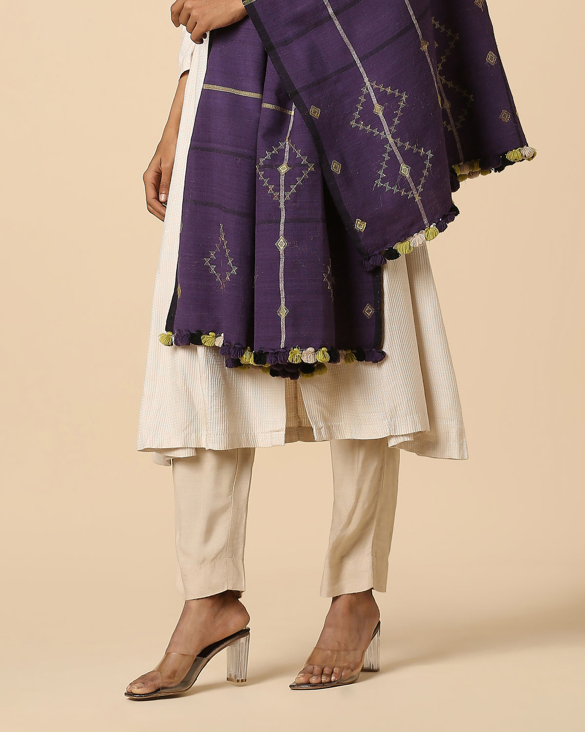 Marsi Bhujodi Extra Weft Wool Silk Shawl