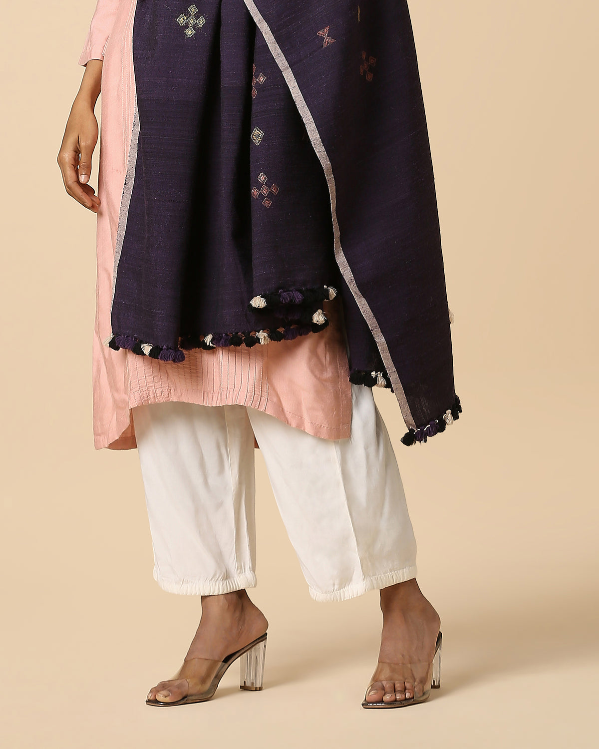 Mellise Bhujodi Extra Weft Wool Silk Shawl