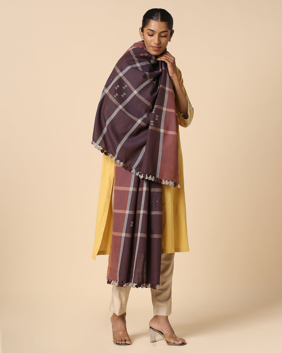 Parla Bhujodi Extra Weft Woolen Shawl