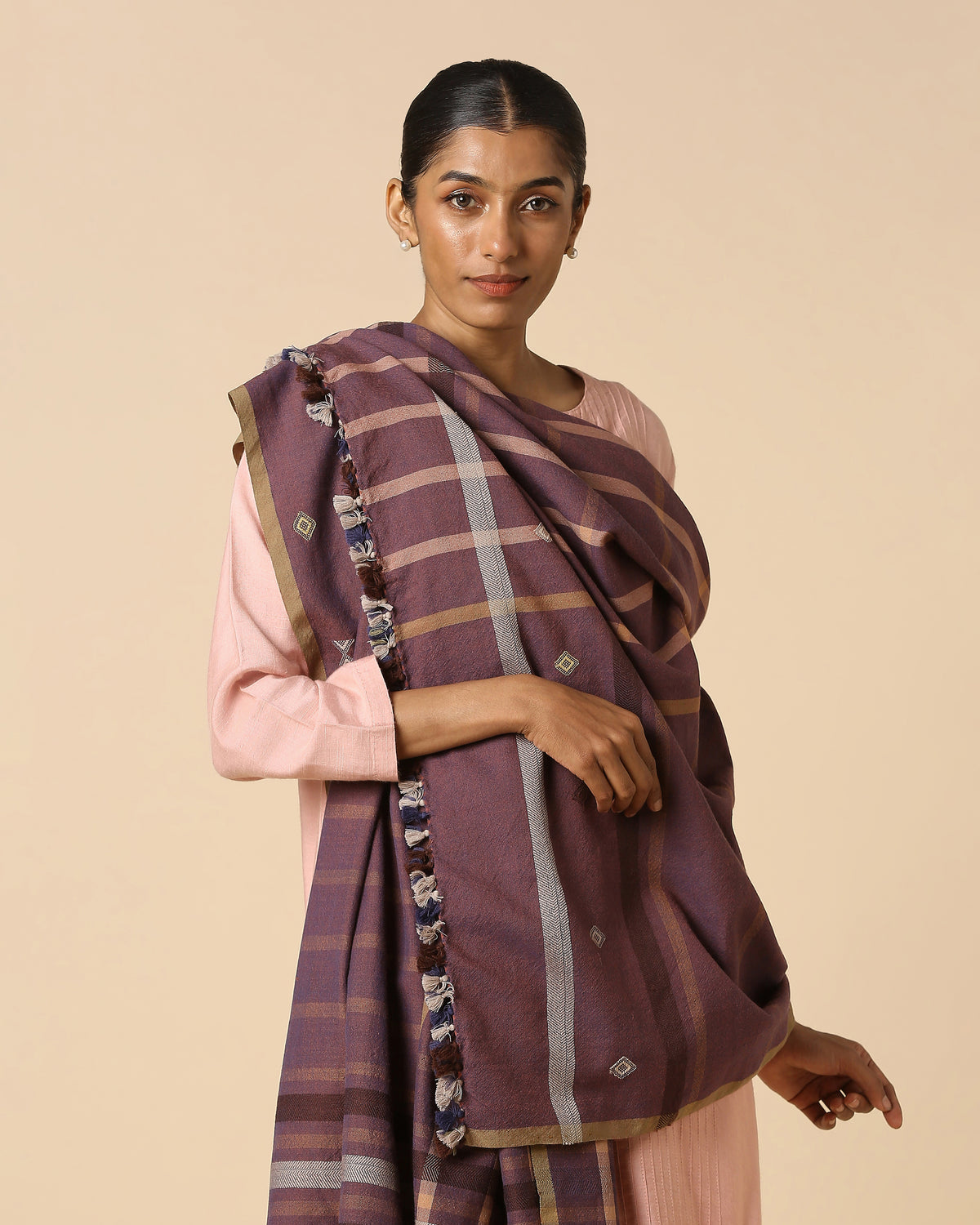 Ansala Bhujodi Extra Weft Woolen Shawl