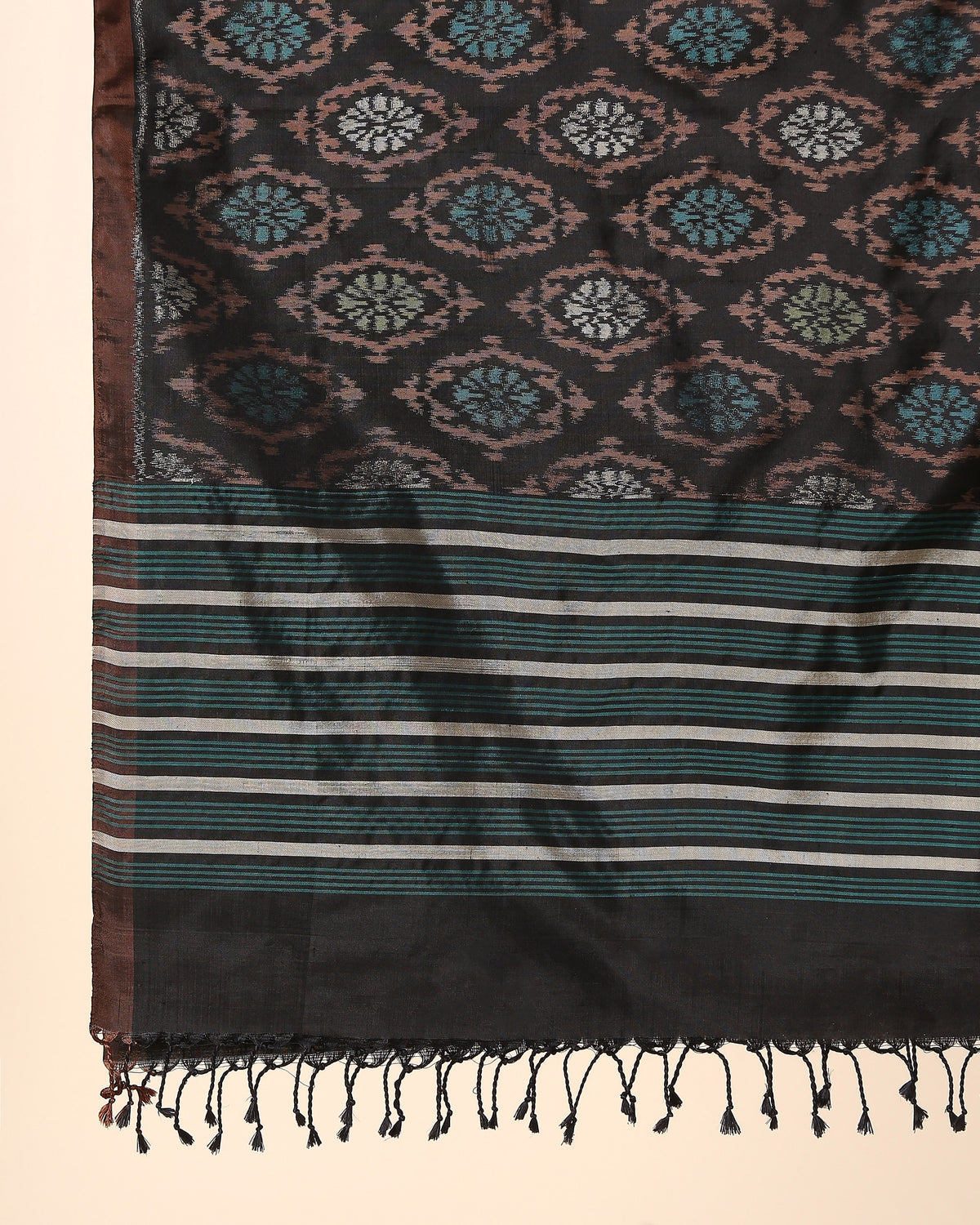 Malan Pochampally Weft Ikat Silk Dupatta