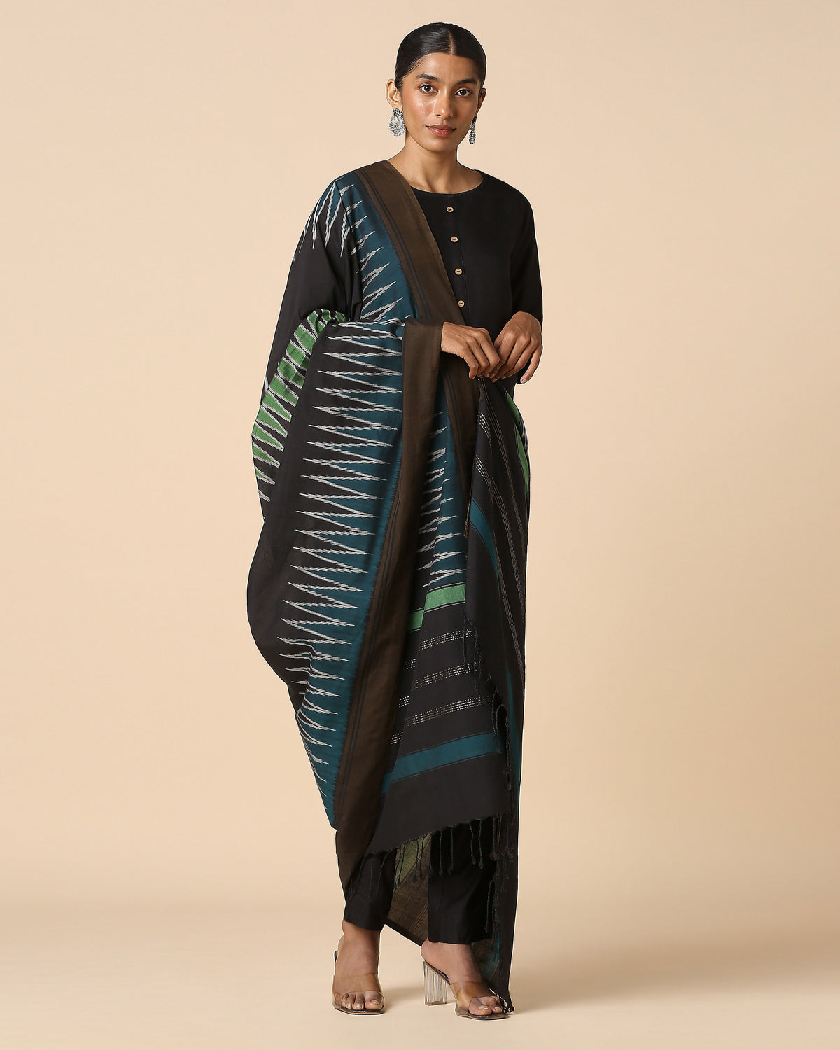 Sharati Pochampally Weft Ikat Cotton Dupatta