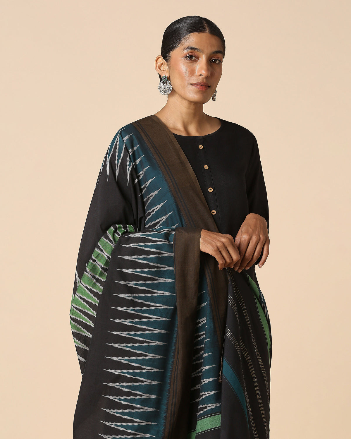 Sharati Pochampally Weft Ikat Cotton Dupatta