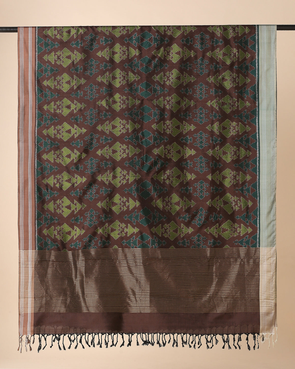 Galam Pochampally Weft Ikat Silk Dupatta