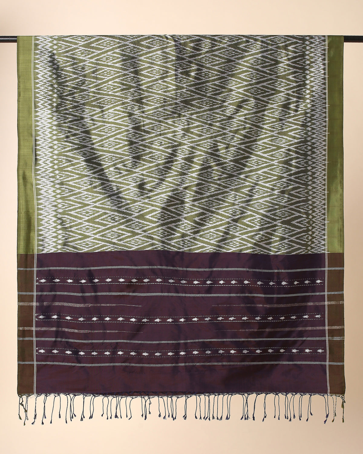 Navina Pochampally Weft Ikat Silk Dupatta