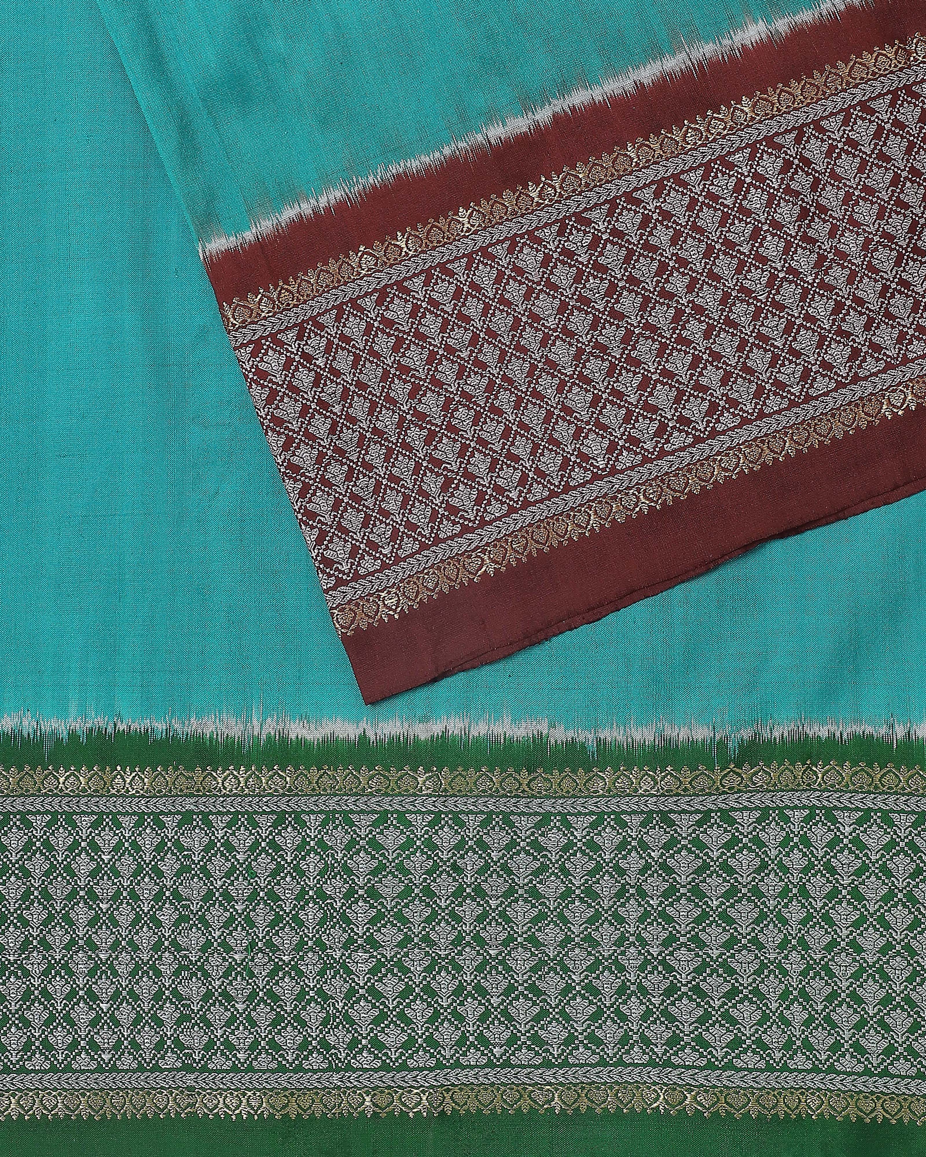 Alina Pochampally Weft Ikat Silk Saree