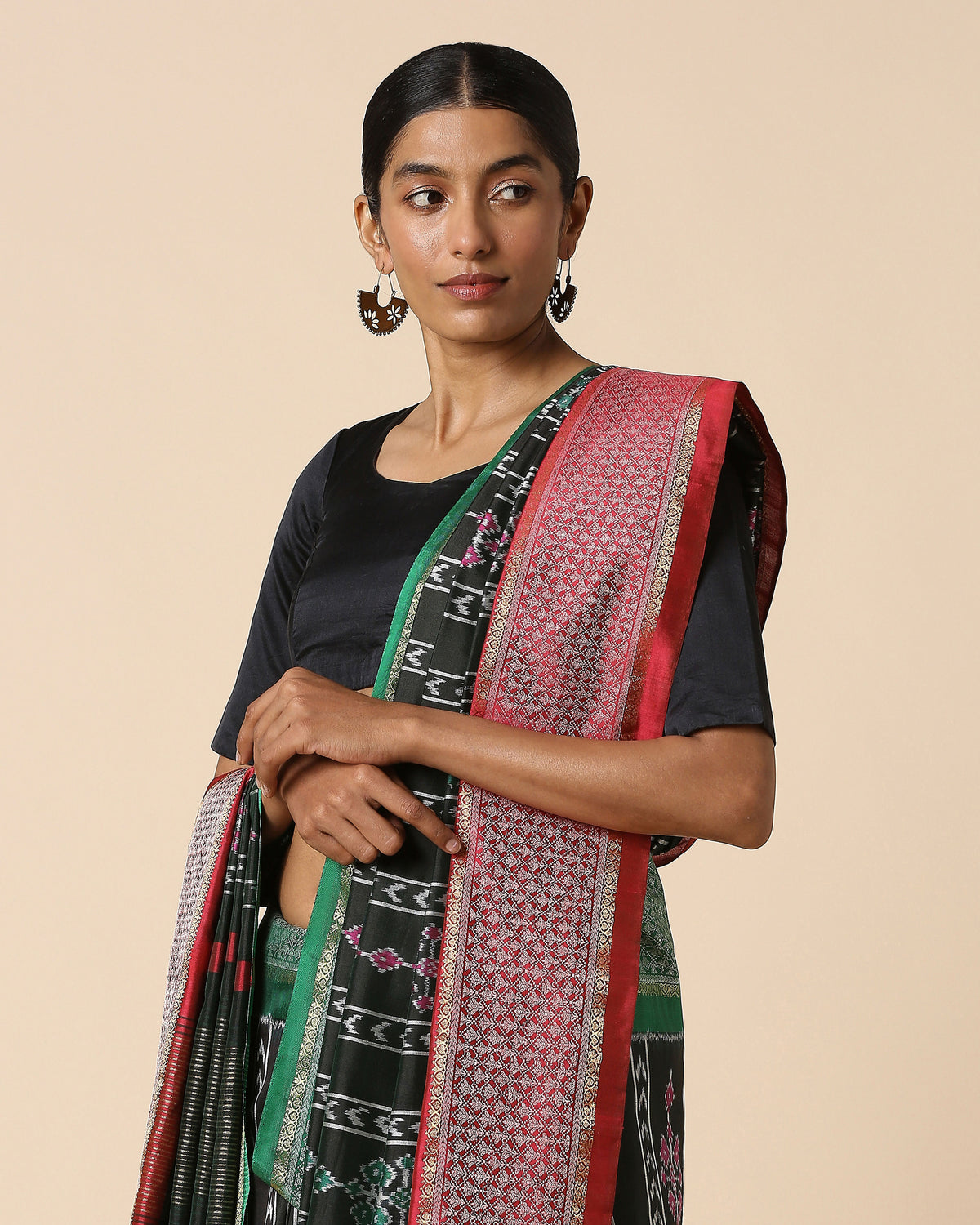Alina Pochampally Weft Ikat Silk Saree