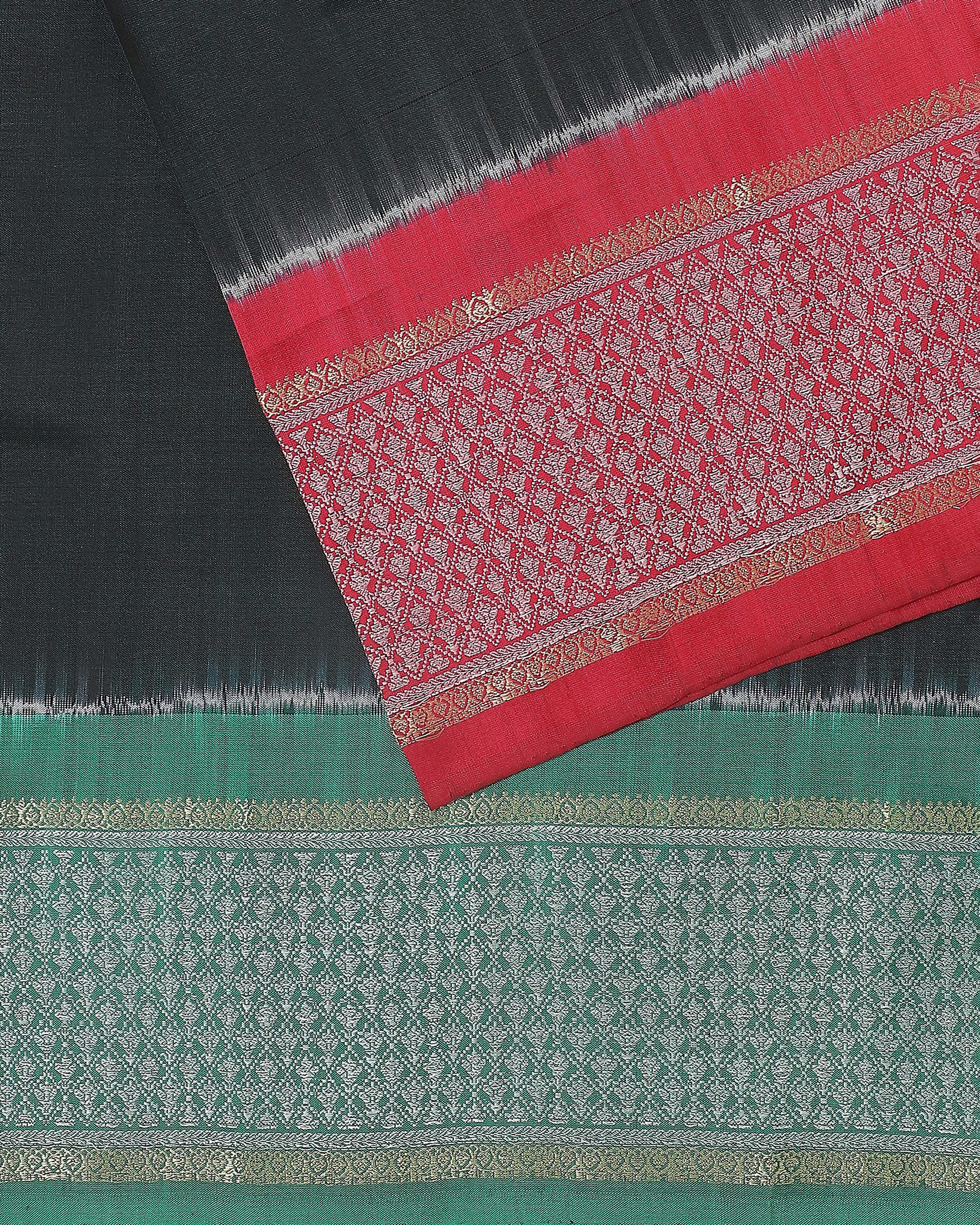 Alina Pochampally Weft Ikat Silk Saree