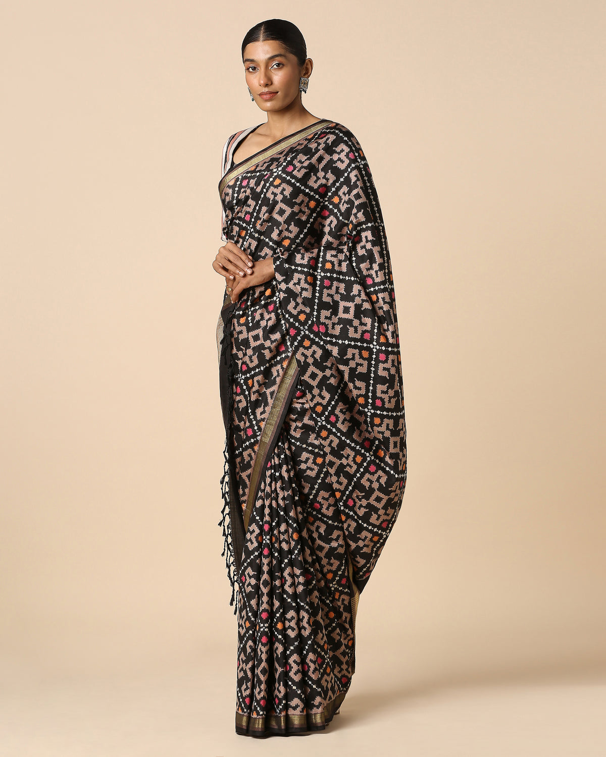 Vamina Pochampally Double Ikat Silk Saree