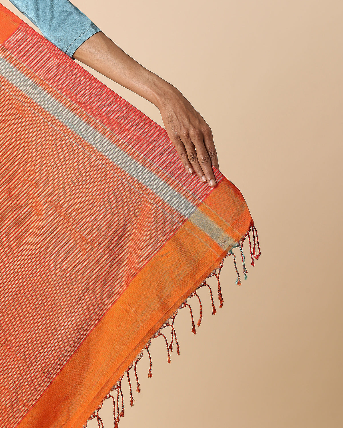 Alhan Pochampally Weft Ikat Silk Saree