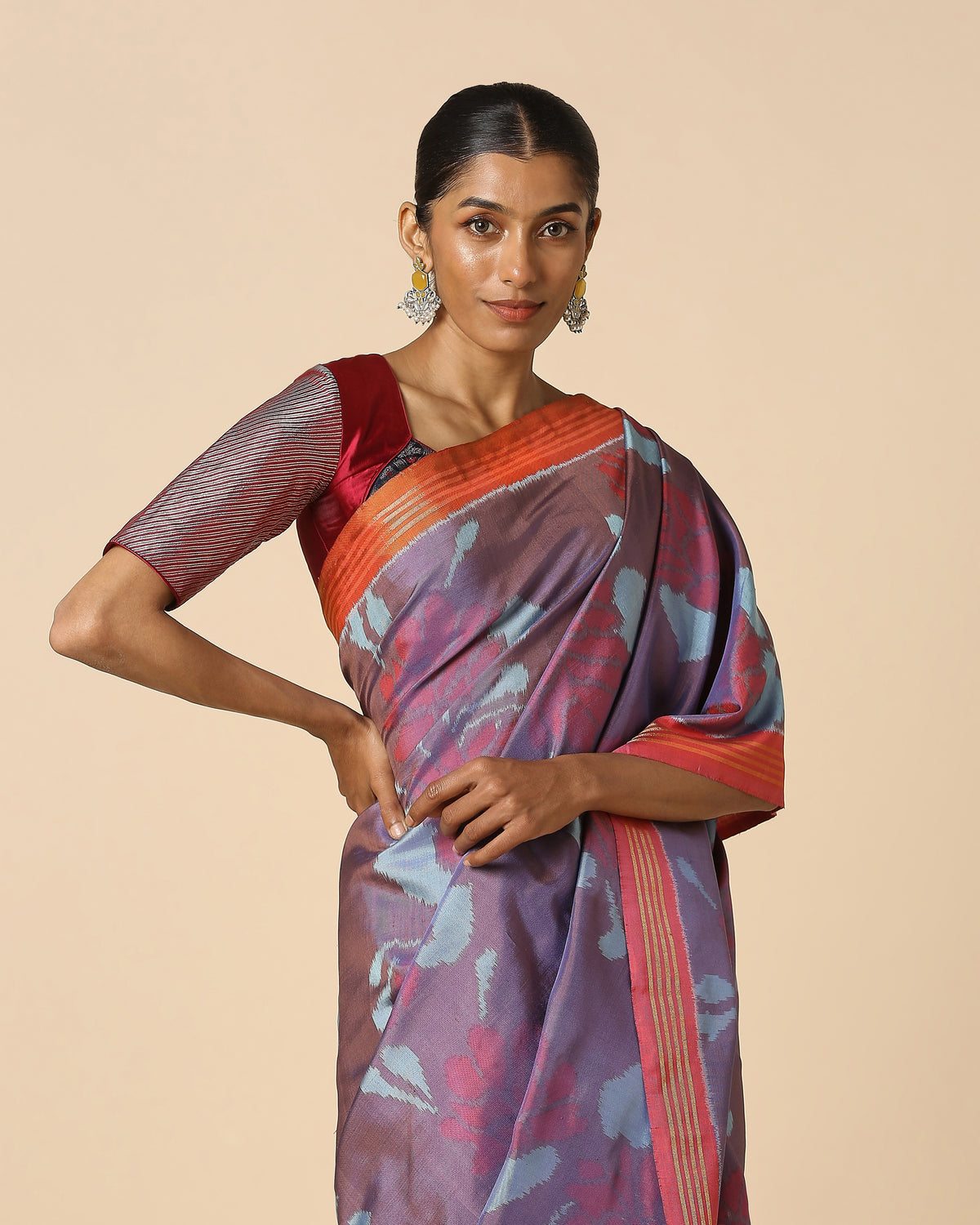 Sawsan Pochampally Weft Ikat Silk Saree
