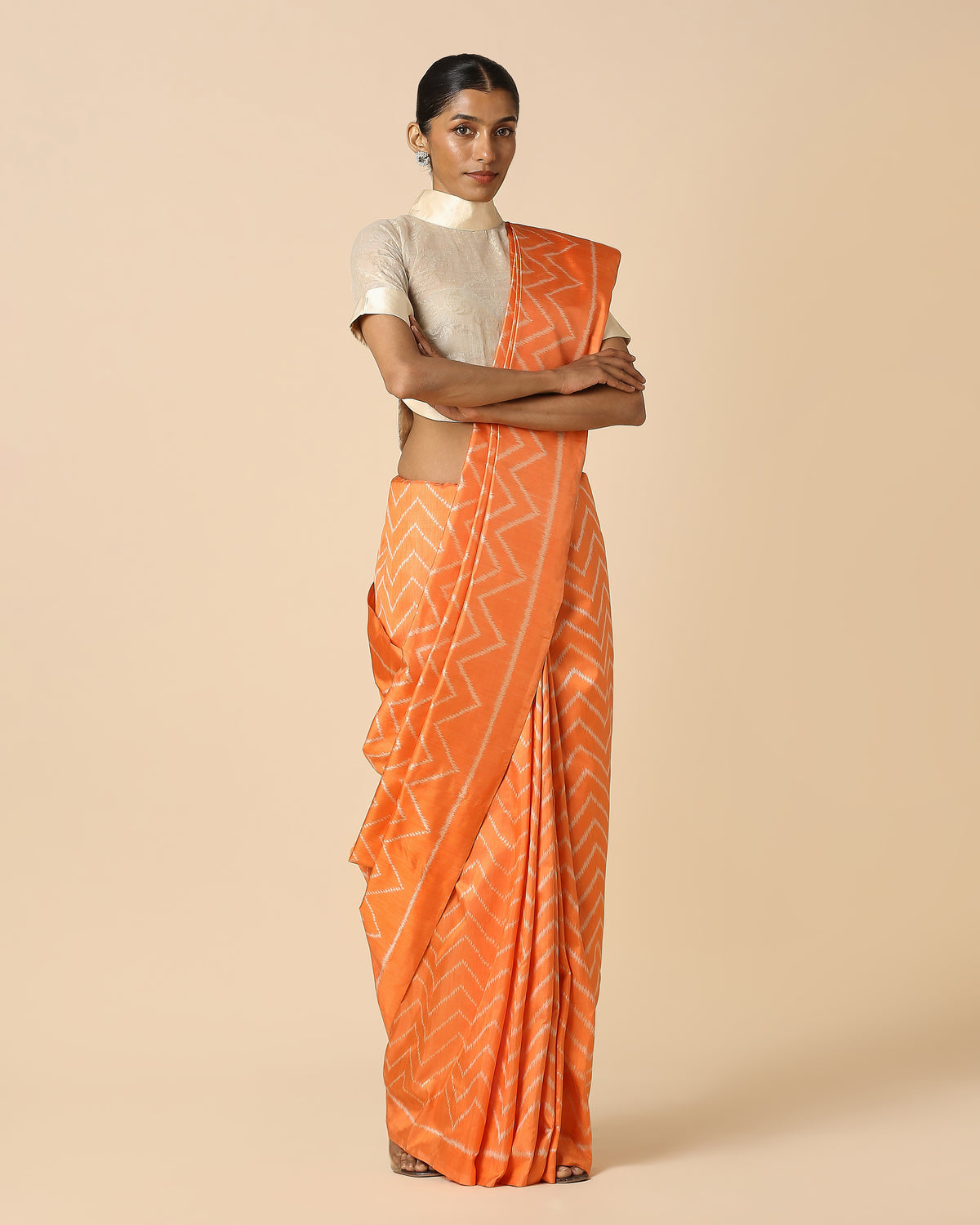 Palan Pochampally Weft Ikat Silk Saree