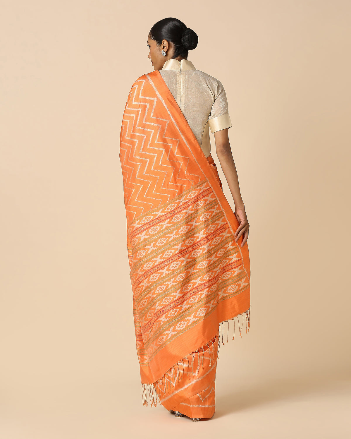 Palan Pochampally Weft Ikat Silk Saree