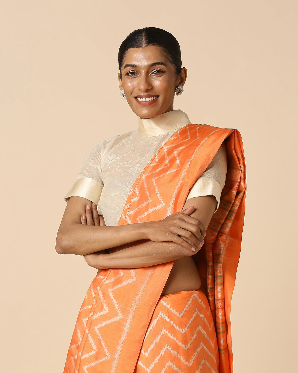 Palan Pochampally Weft Ikat Silk Saree