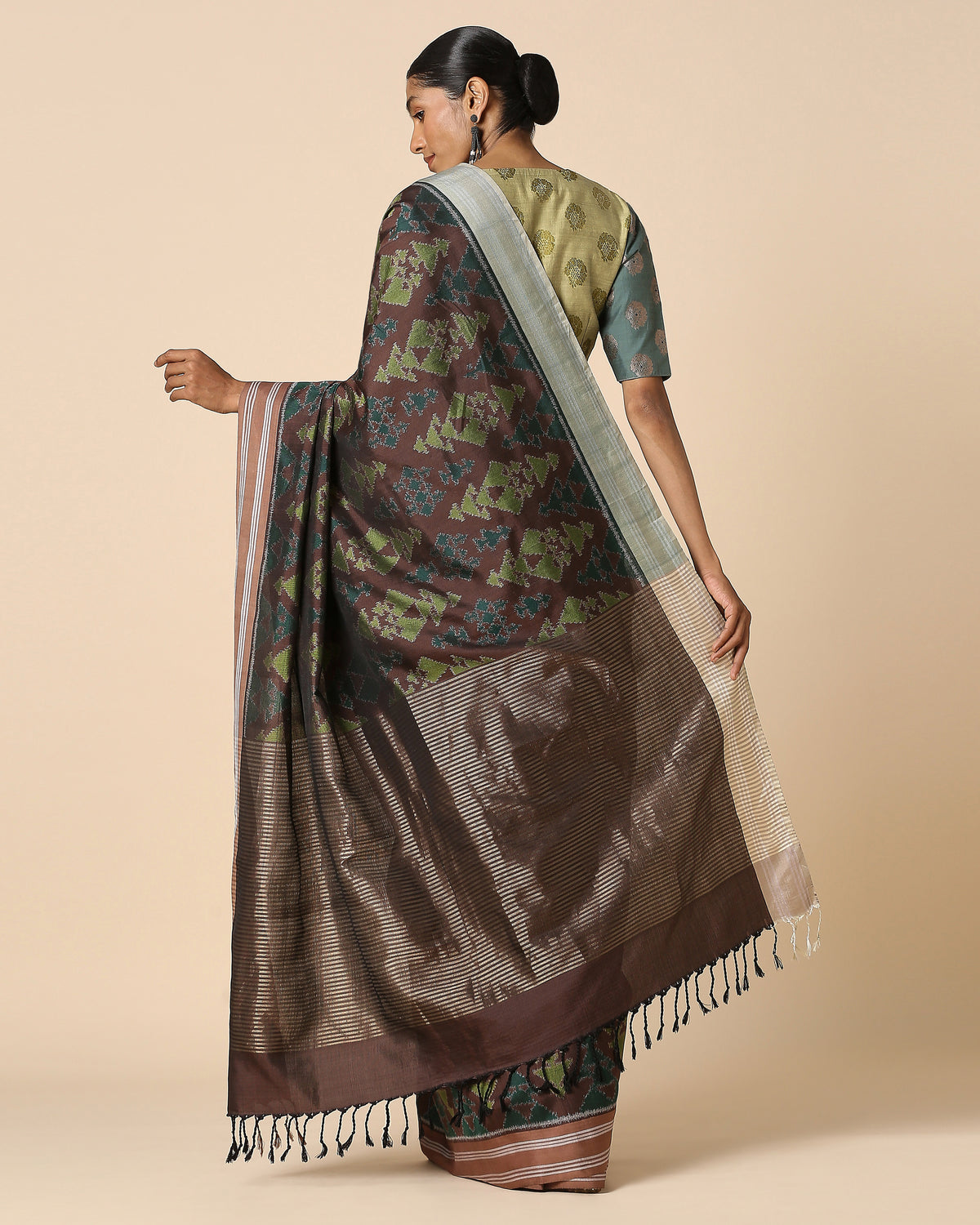 Galam Pochampally Weft Ikat Silk Saree