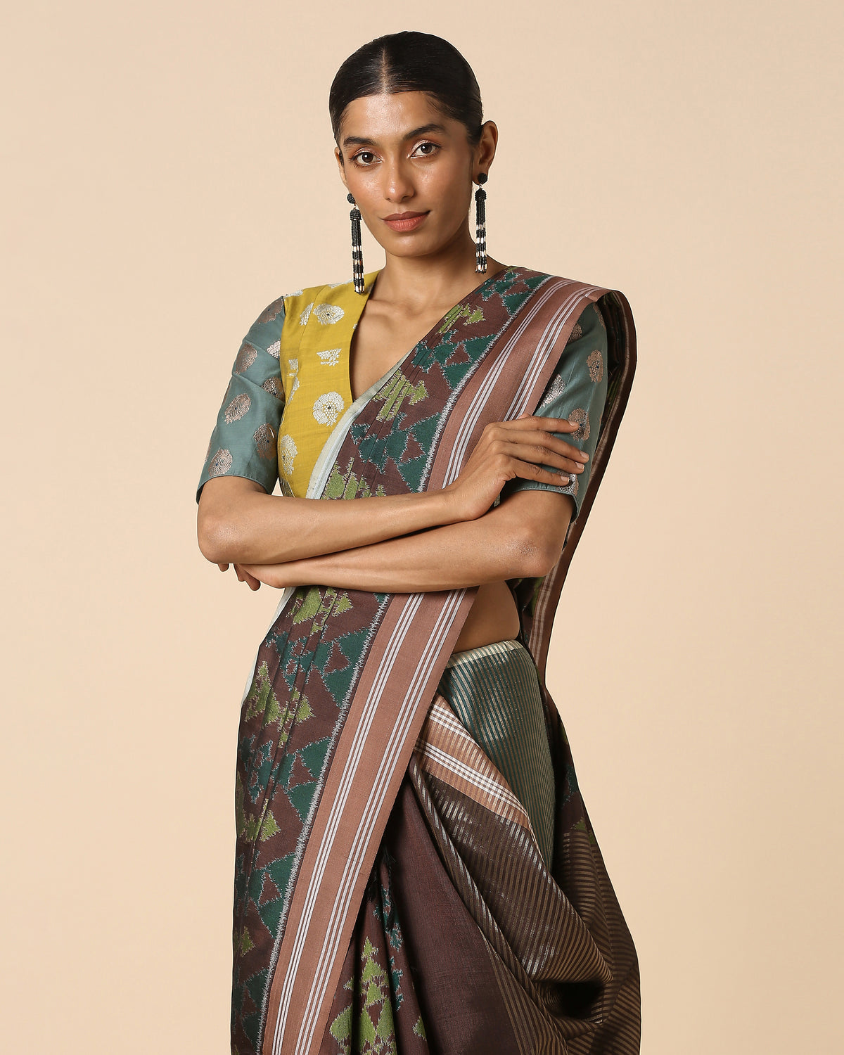 Galam Pochampally Weft Ikat Silk Saree