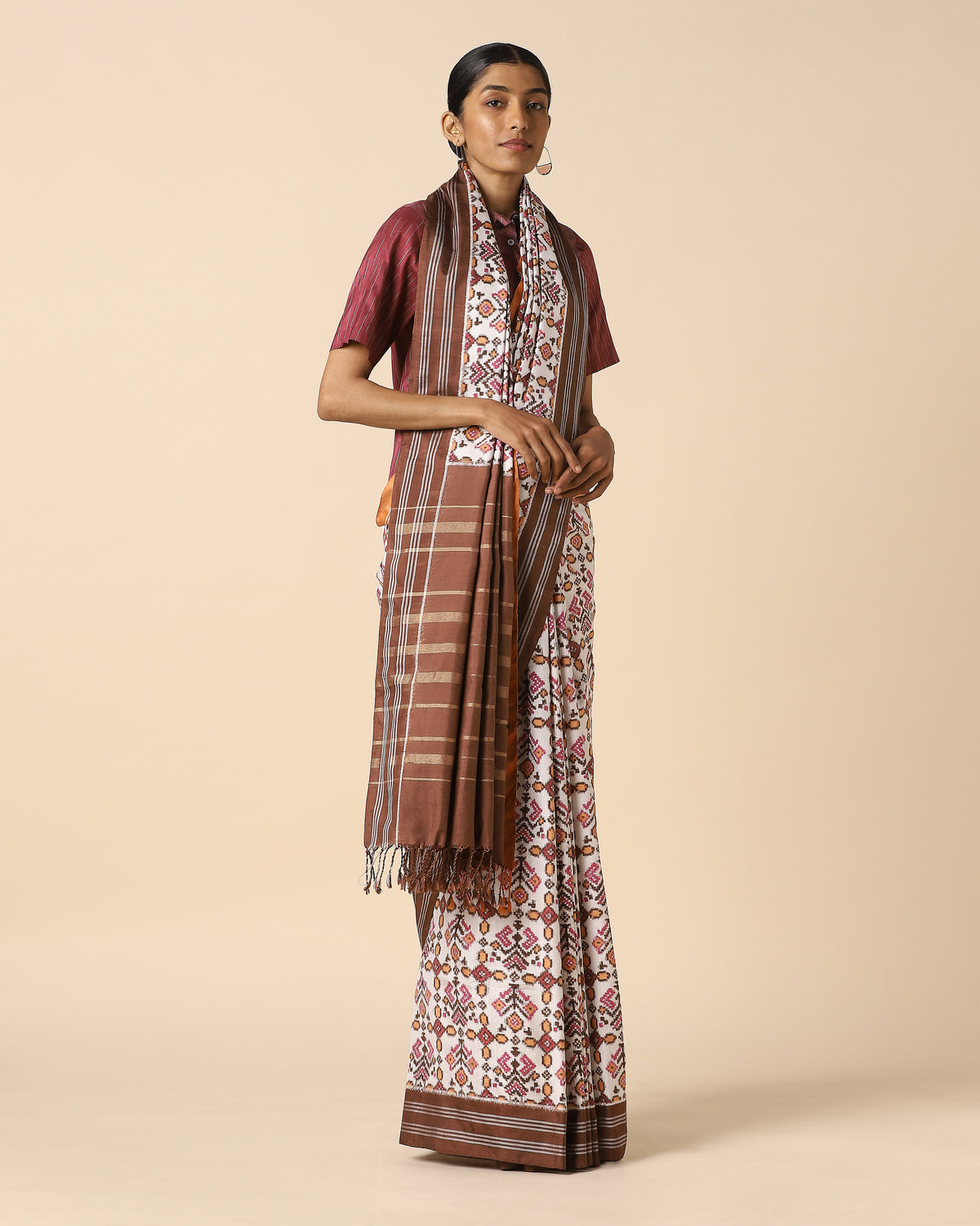 Indukala Pochampally Double Ikat Silk Saree