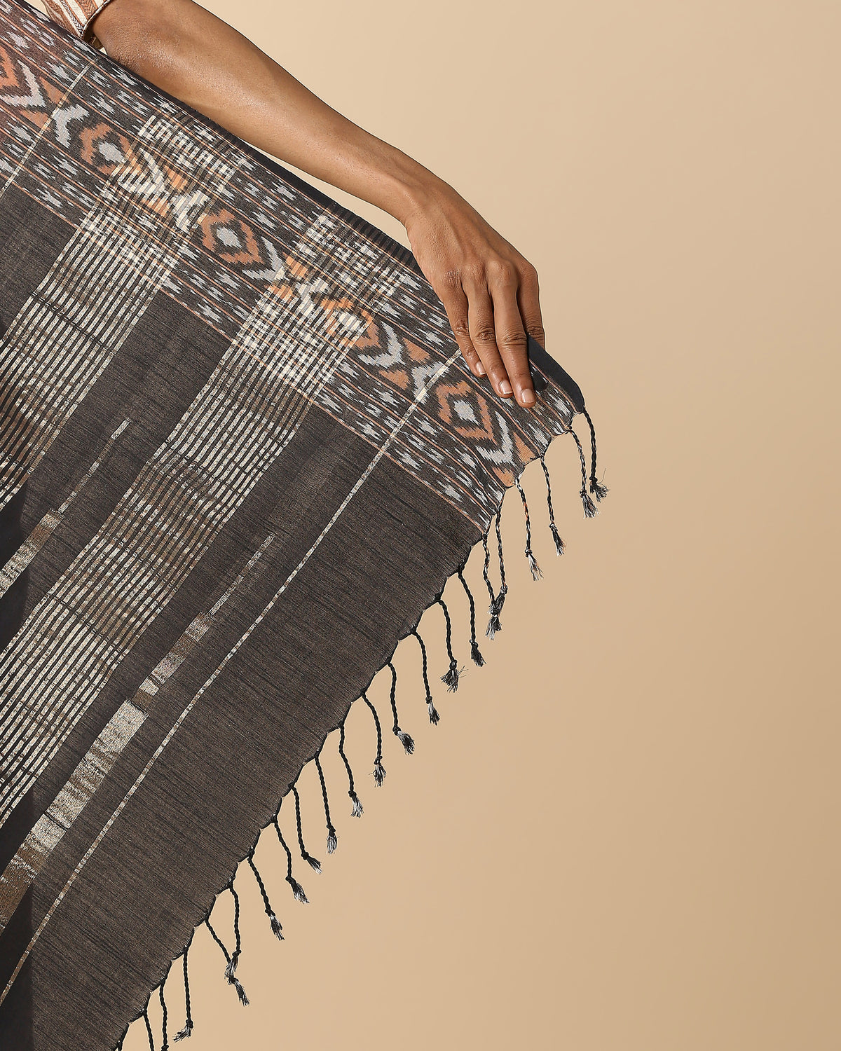 Kanjana Pochampally Warp Ikat Cotton Saree