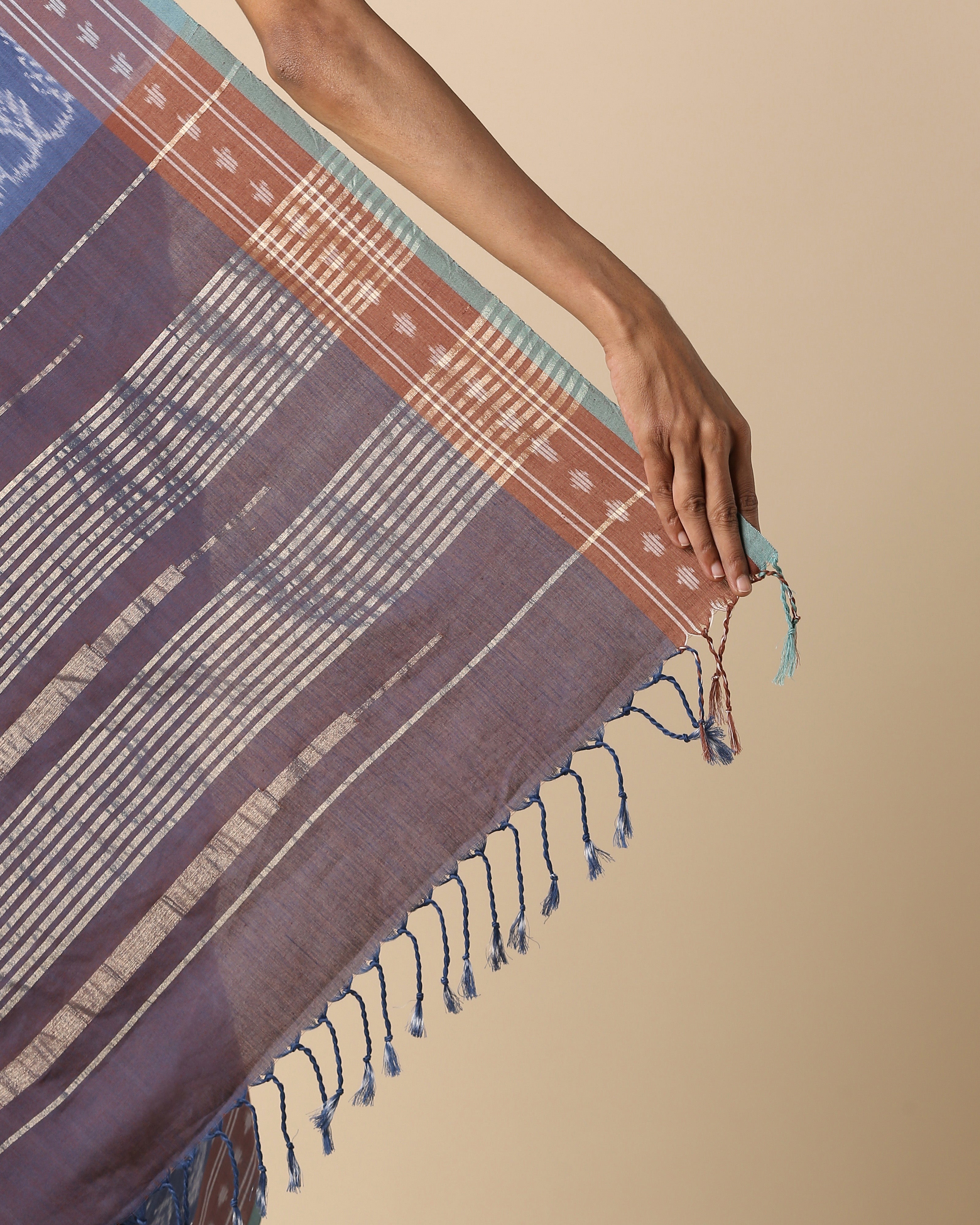 Kavyata Pochampally Warp Ikat Cotton Saree