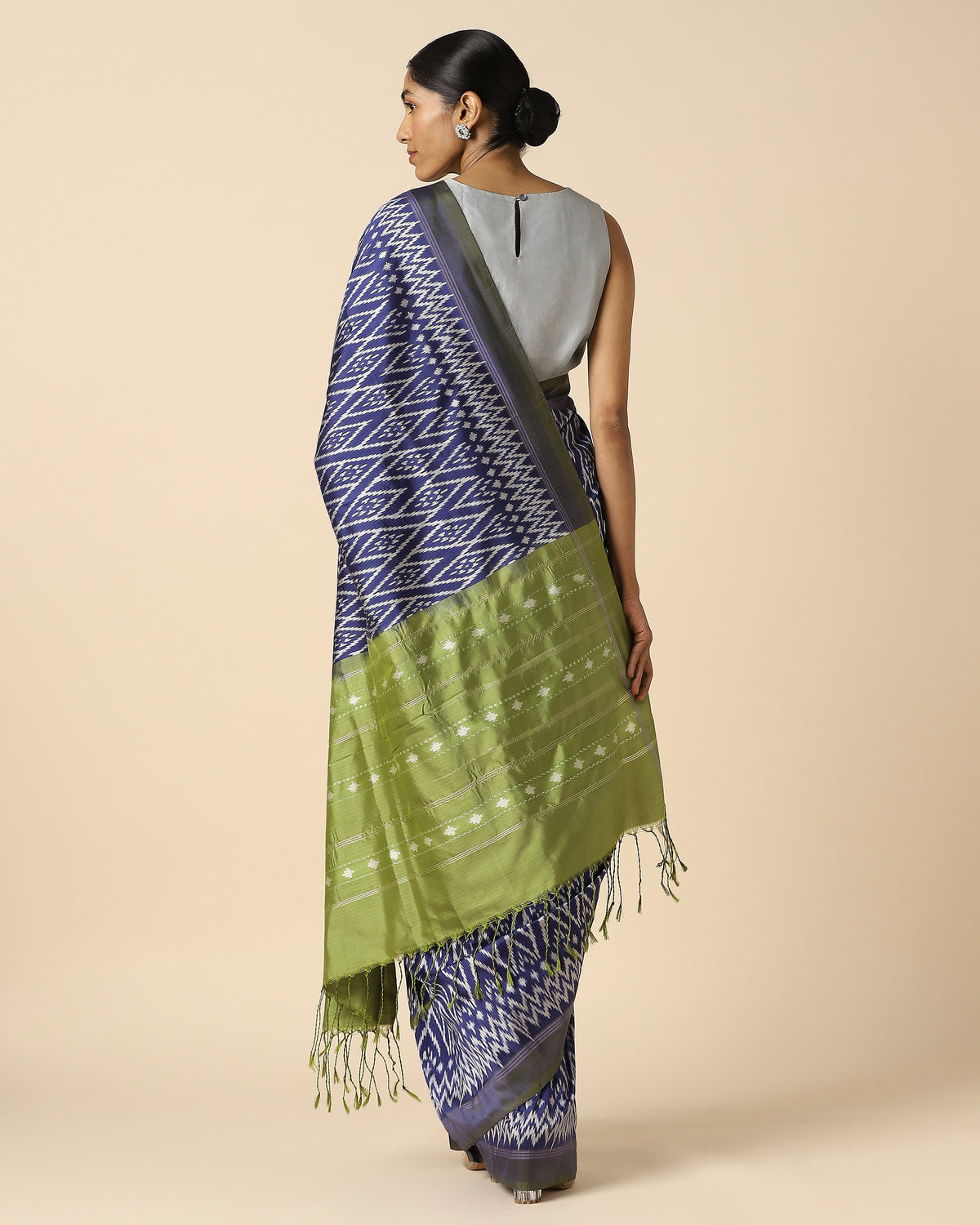 Navina Pochampally Weft Ikat Silk Saree