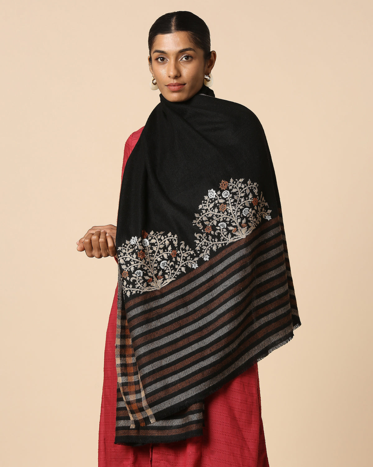 Marlin Kashmir Sozni Embroidery Pashmina Shawl