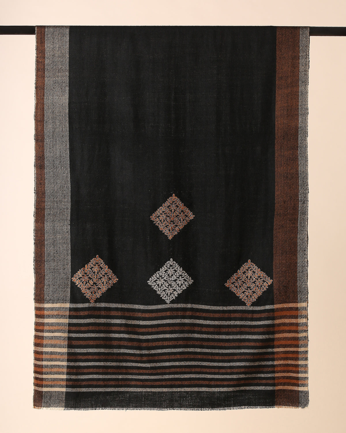 Fiyan Kashmir Sozni Embroidery Pashmina Stole