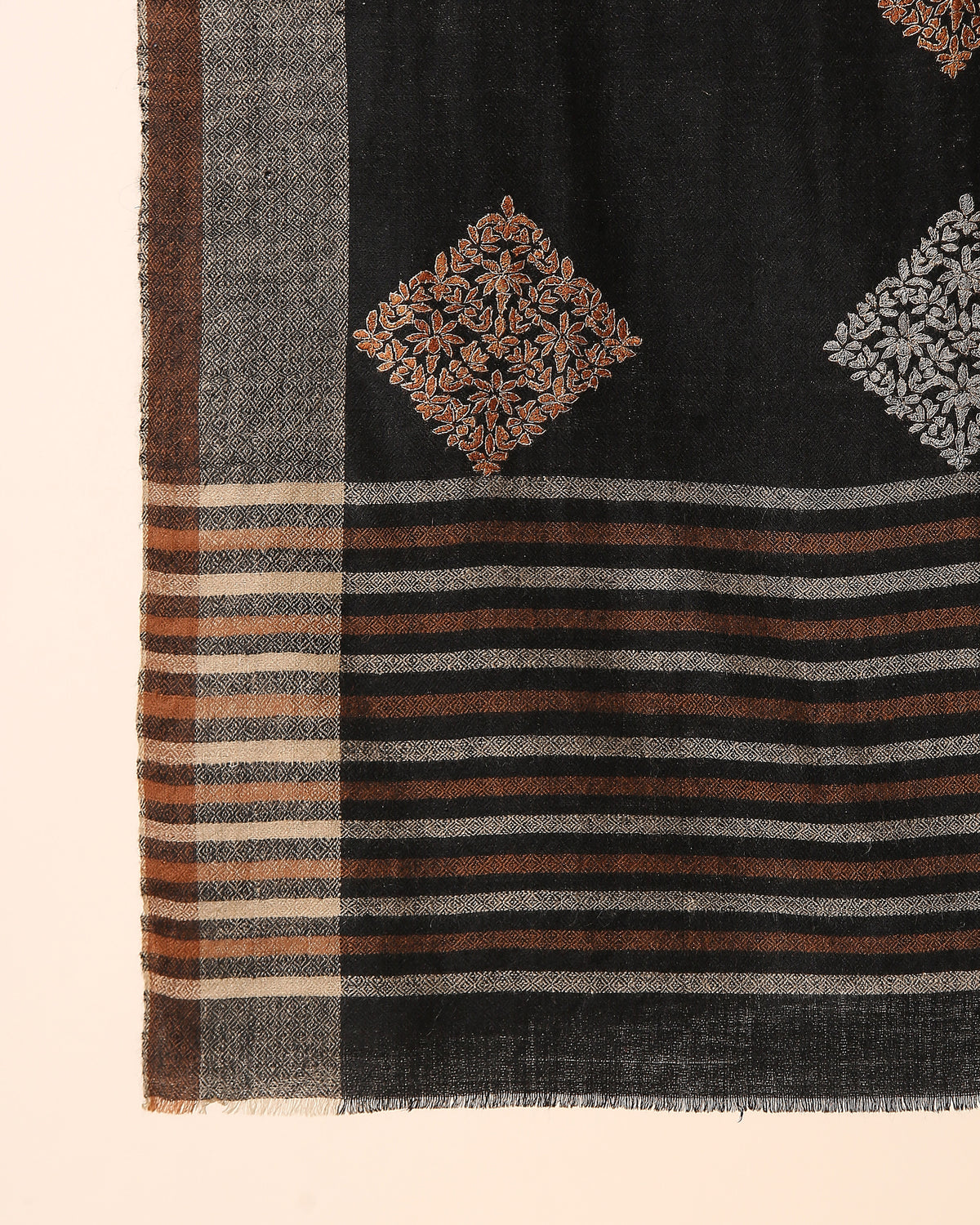 Fiyan Kashmir Sozni Embroidery Pashmina Stole