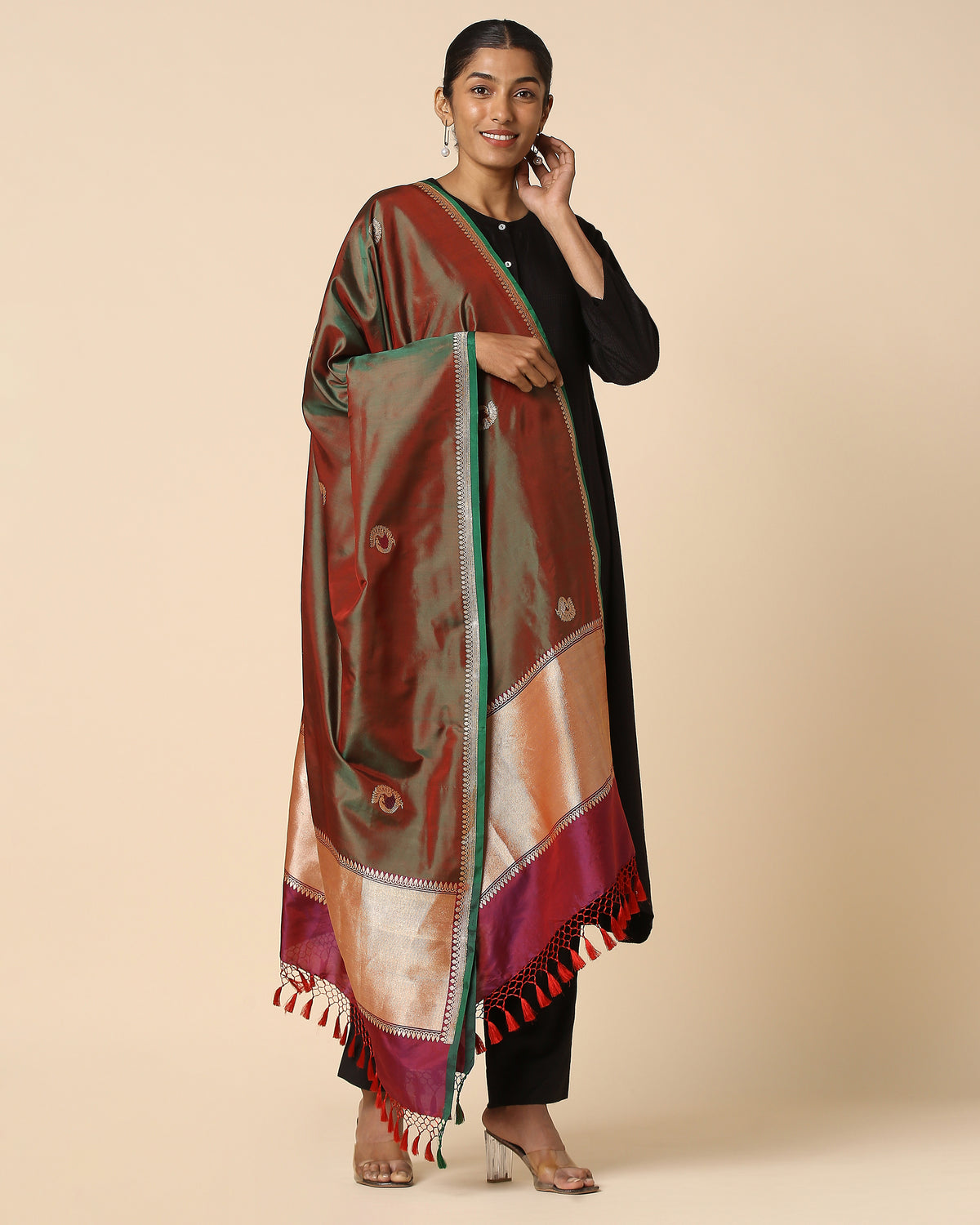 Mahi Banarasi Kadwa Silk Dupatta