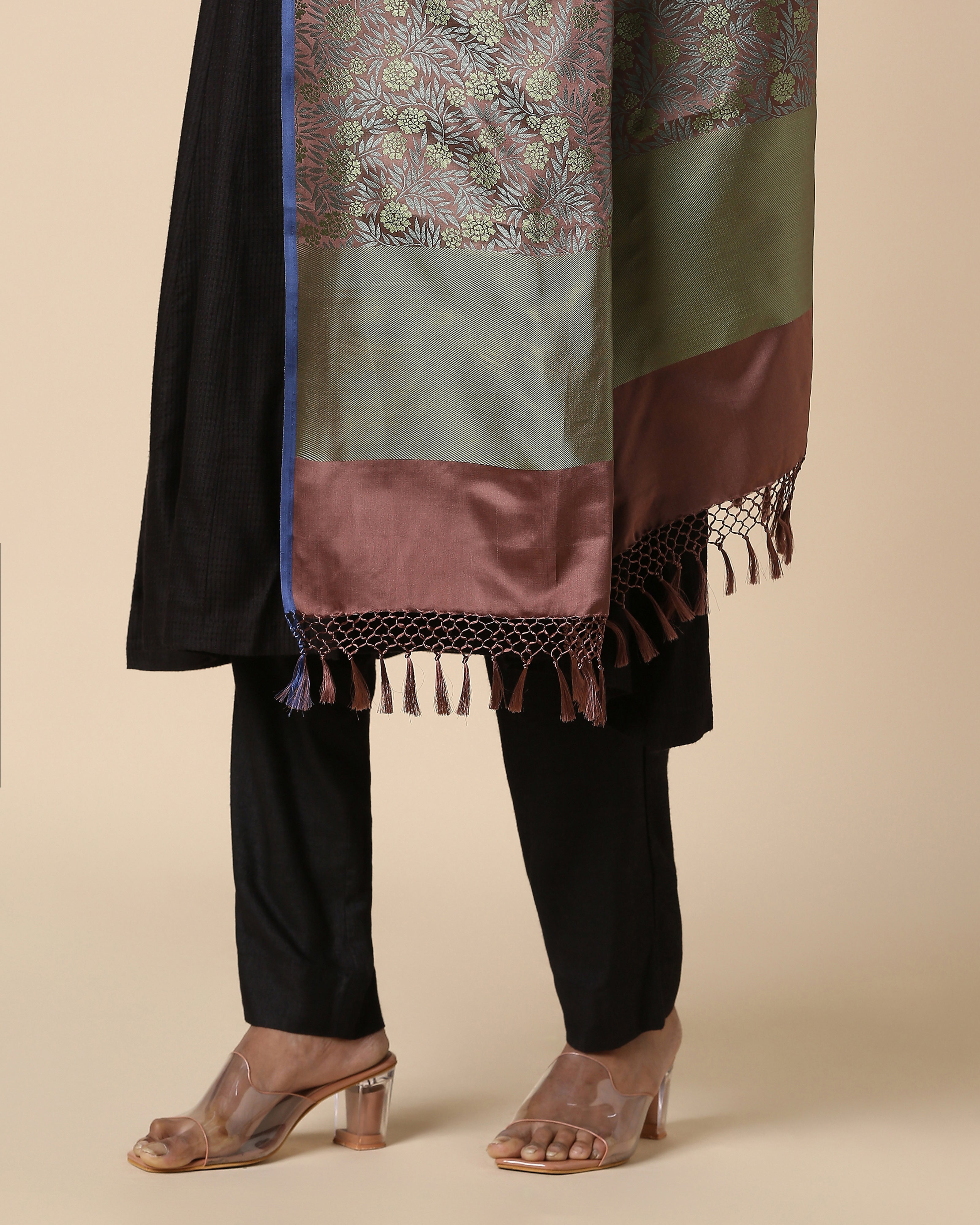 Bushra Banarasi Tanchoi Silk Dupatta