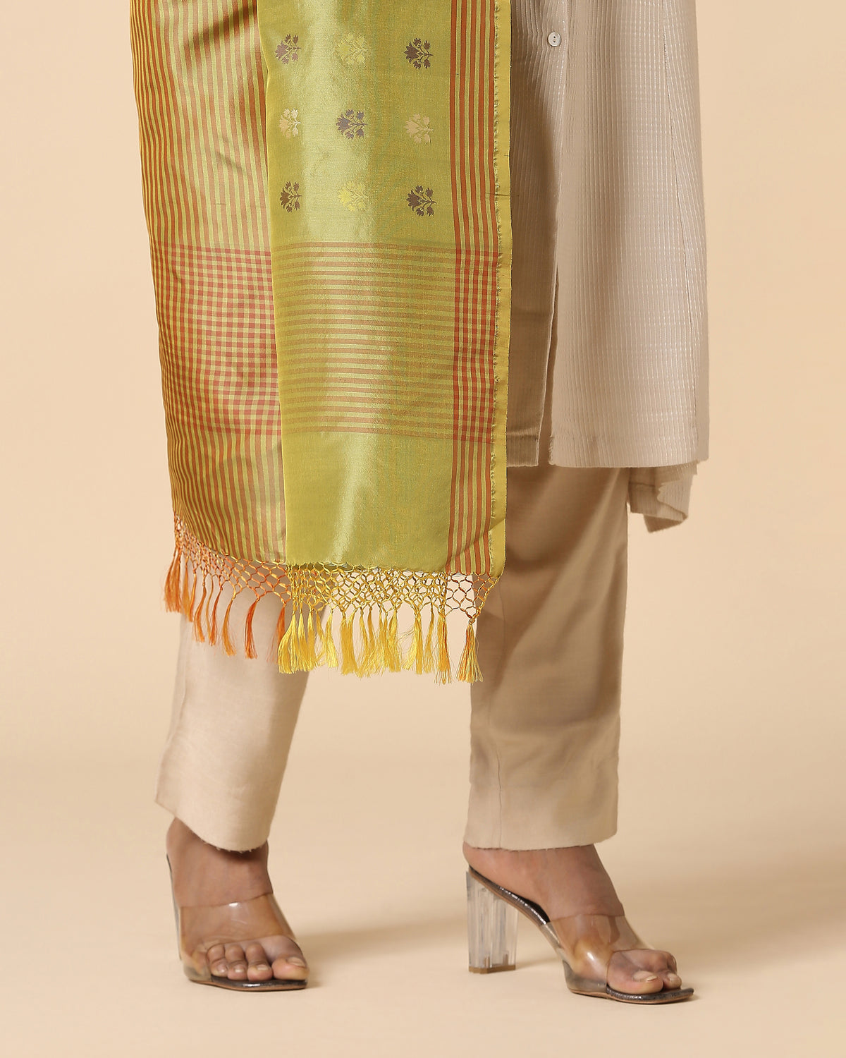Aloshya Banarasi Cutwork Silk Dupatta
