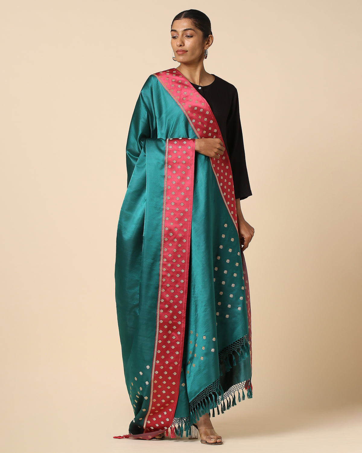 Harleen Banarasi Tanchoi And Kadwa Silk Dupatta