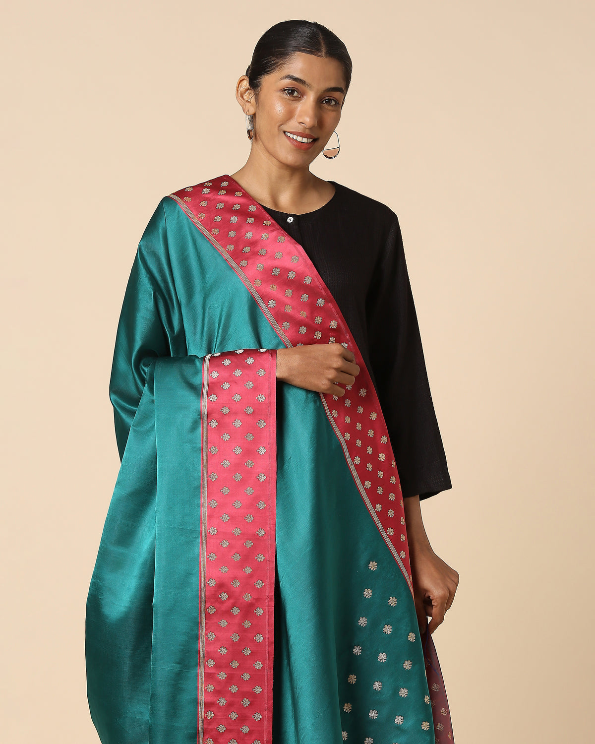 Harleen Banarasi Tanchoi And Kadwa Silk Dupatta