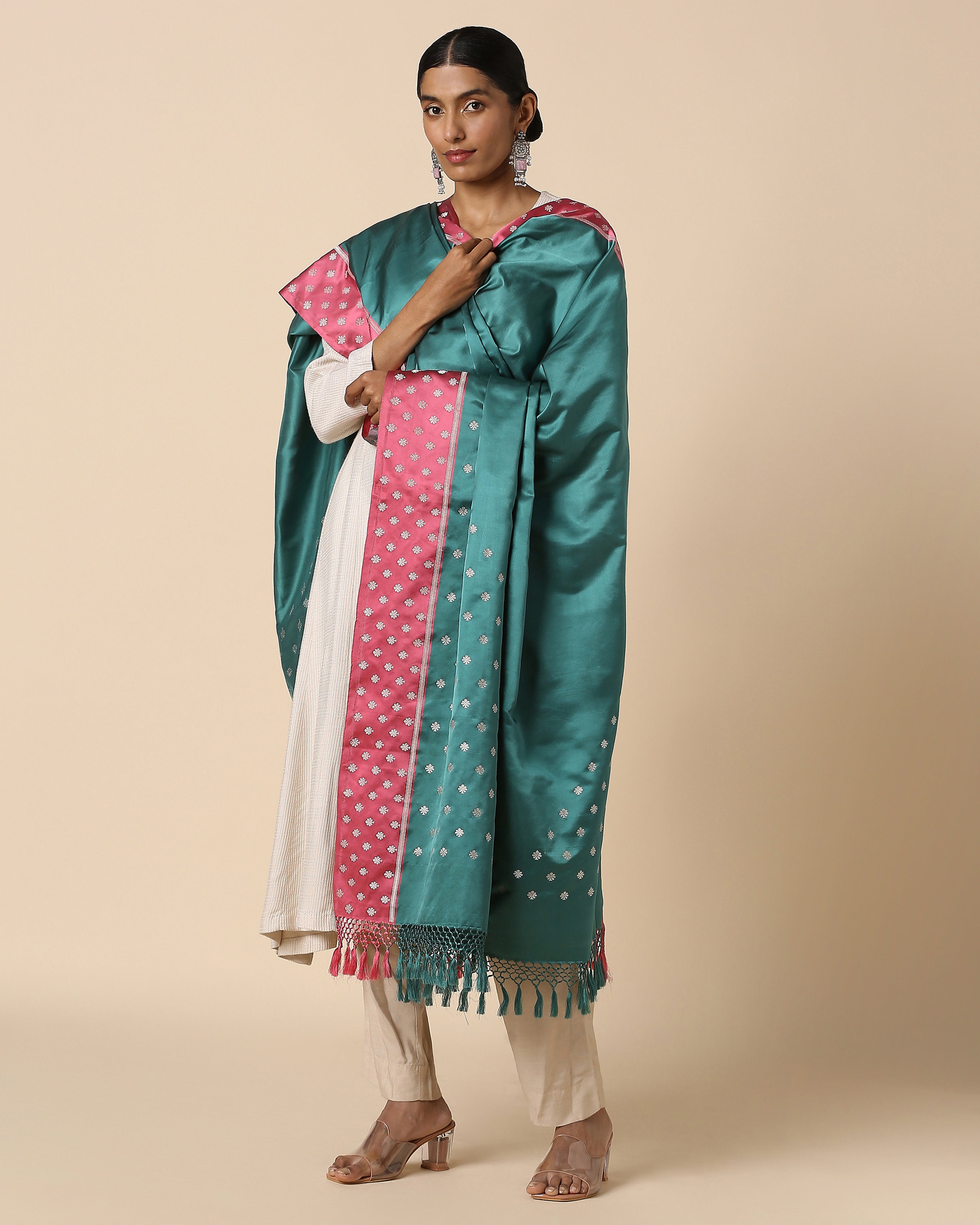 Harleen Banarasi Tanchoi And Kadwa Silk Dupatta