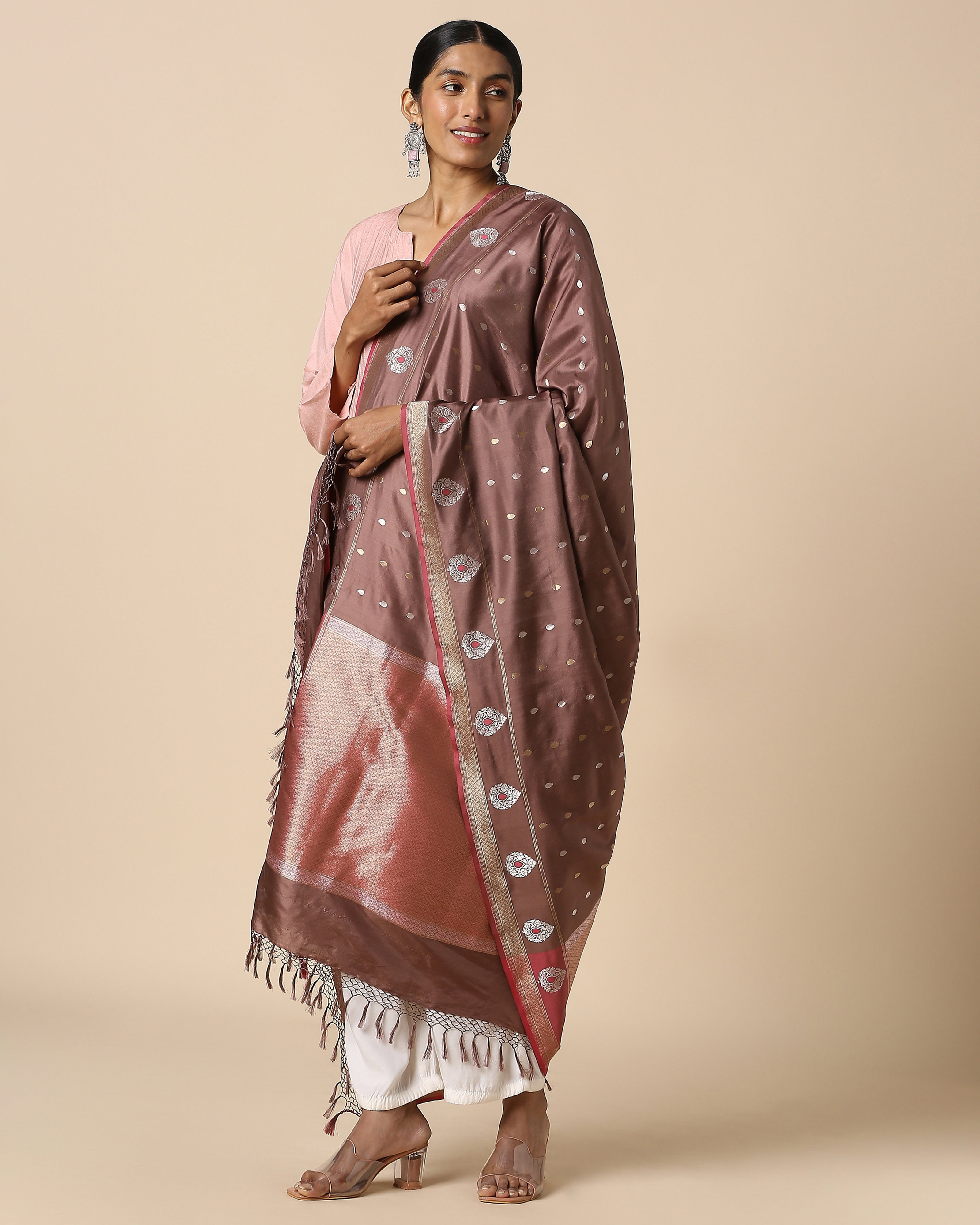 Jyoti Banarasi Cutwork Silk Dupatta