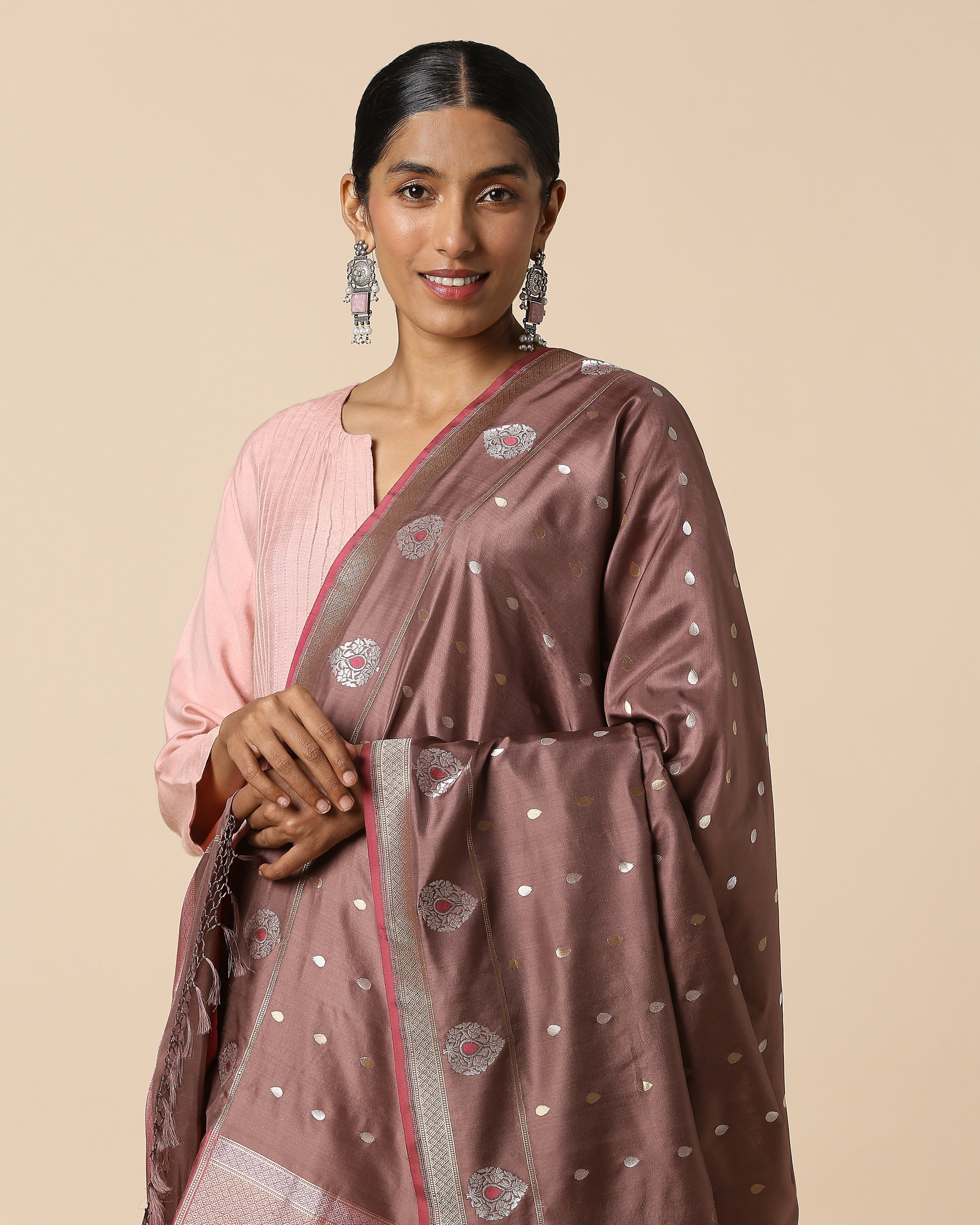 Jyoti Banarasi Cutwork Silk Dupatta