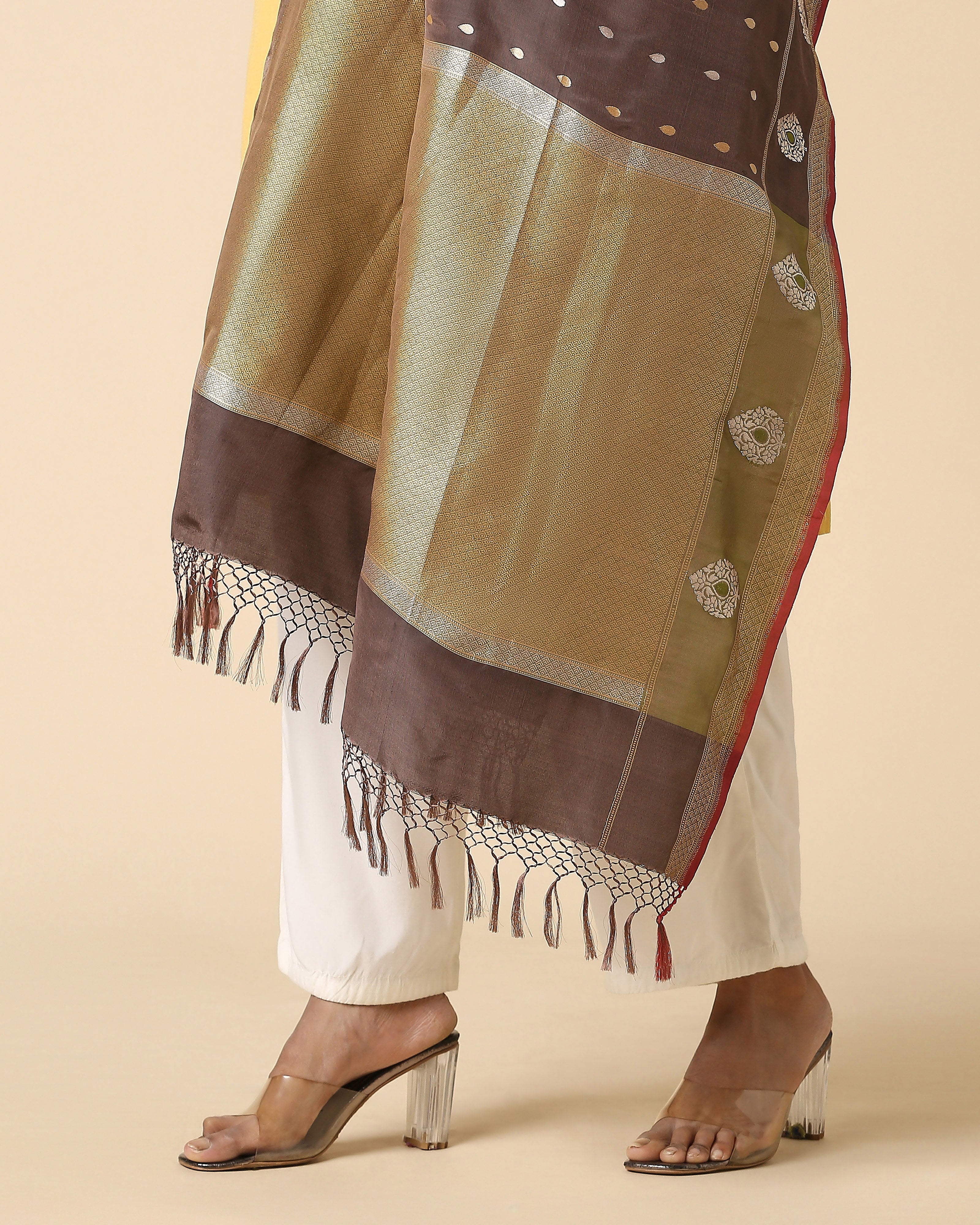 Jyoti Banarasi Cutwork Silk Dupatta