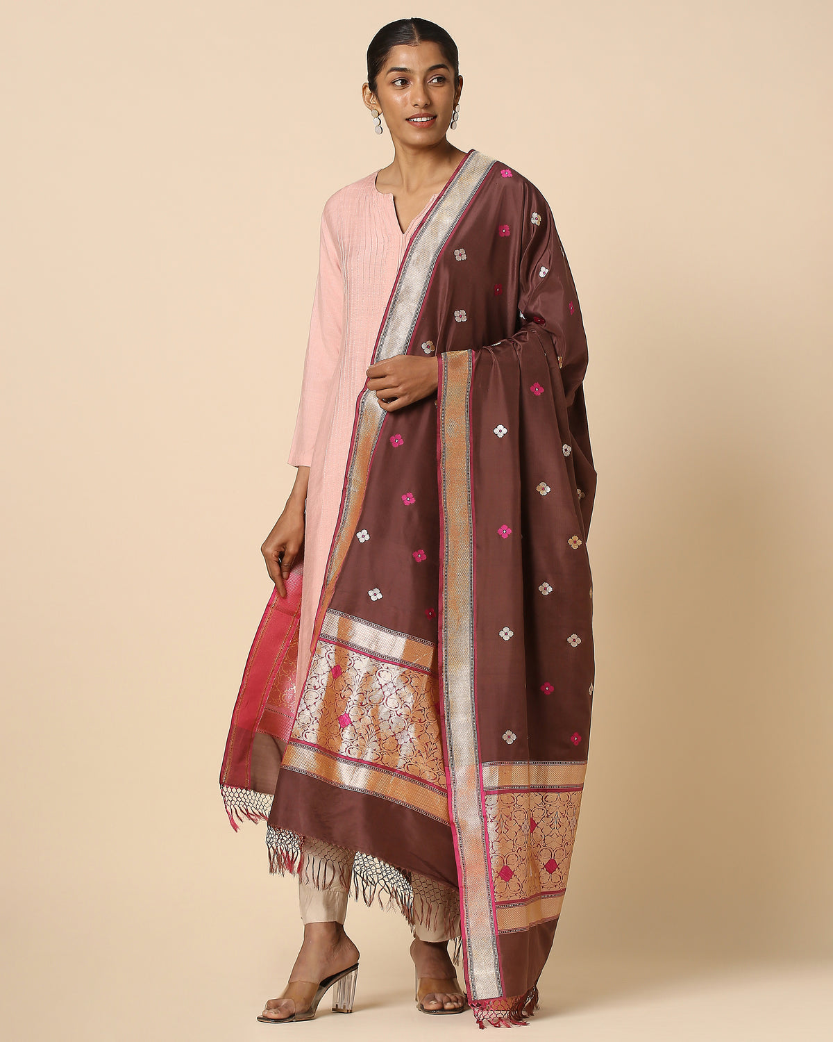 Anikha Banarasi Kadwa Silk Dupatta
