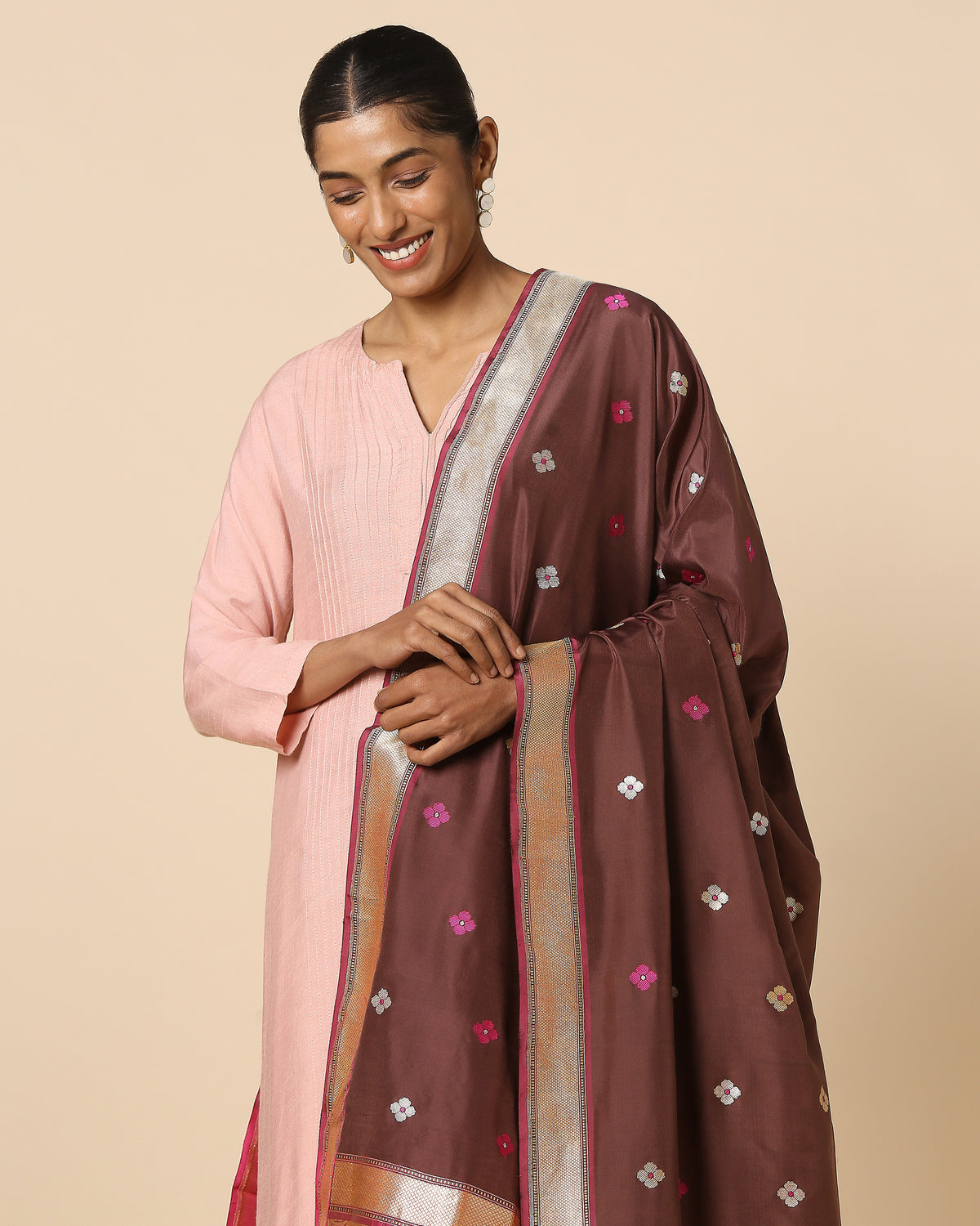 Anikha Banarasi Kadwa Silk Dupatta