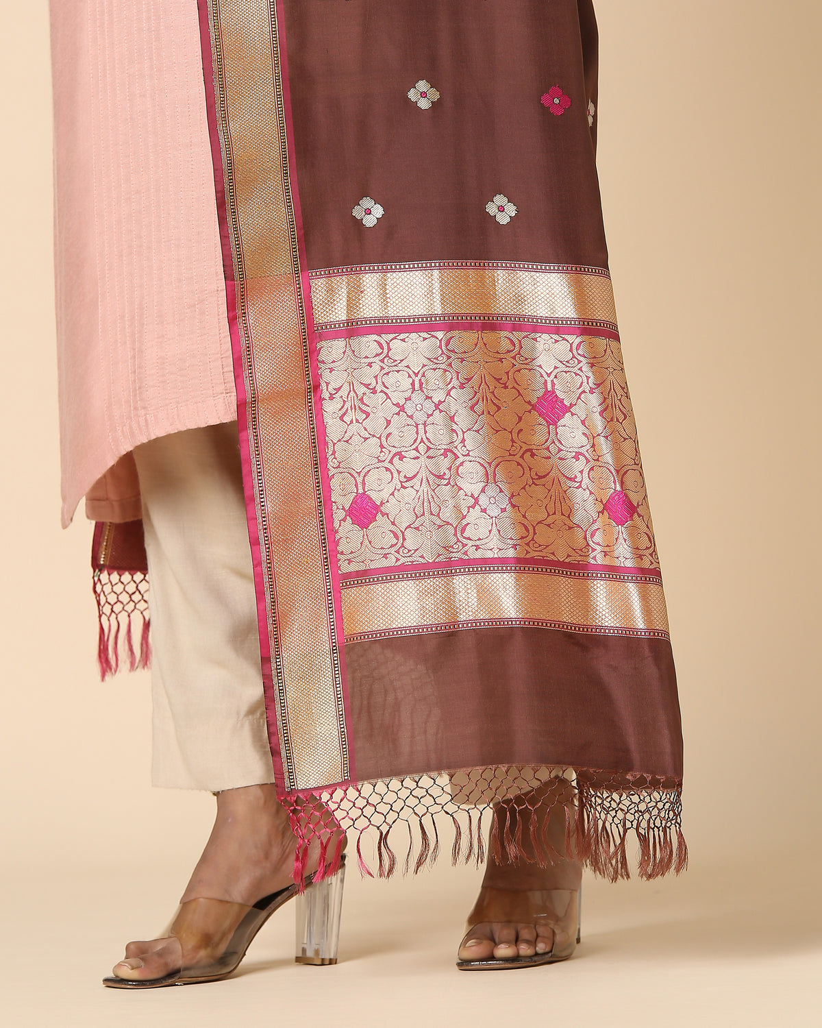Anikha Banarasi Kadwa Silk Dupatta