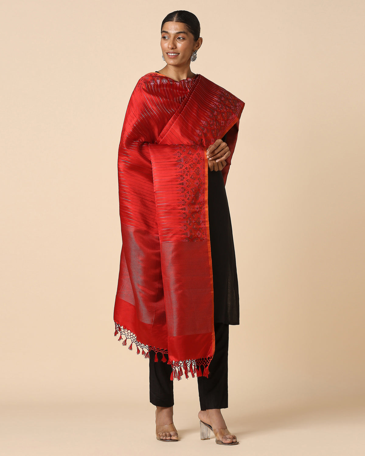 Nalin Banarasi Tanchoi Silk Dupatta