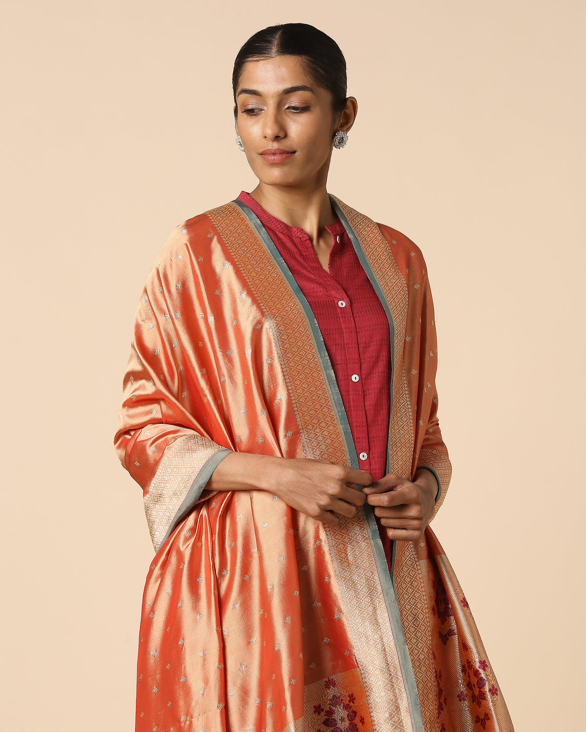 Lilian Banarasi Kadwa Silk Dupatta