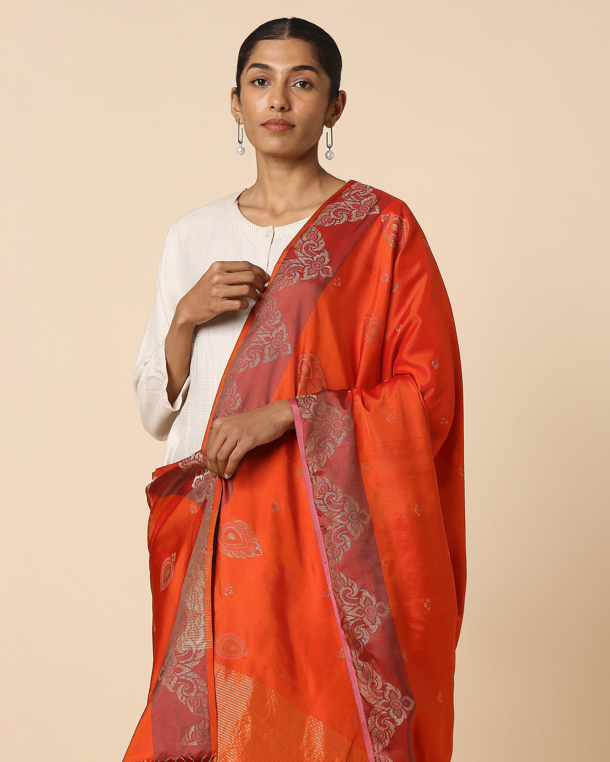 Lamai Banarasi Jamdani Silk Dupatta