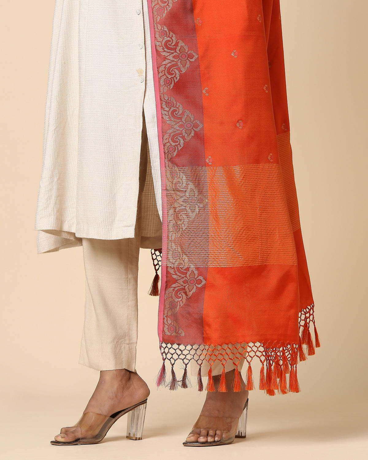 Lamai Banarasi Jamdani Silk Dupatta