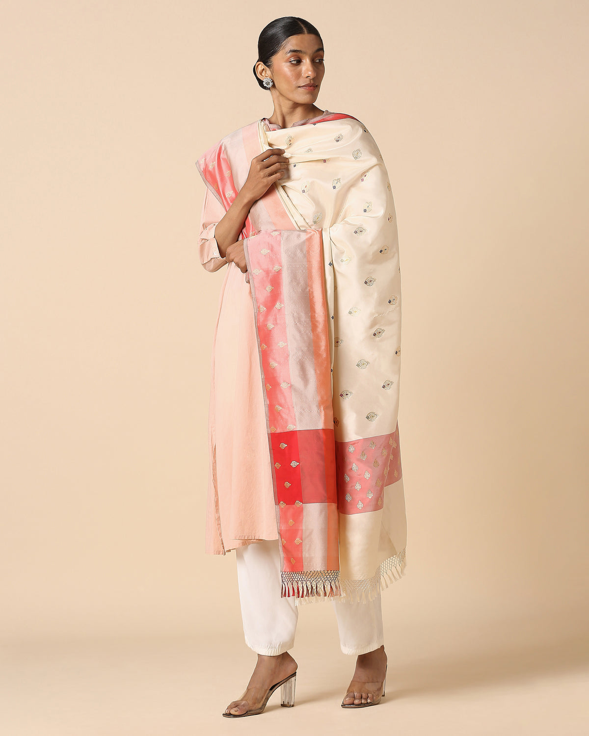 Malee Banarasi Kadwa Silk Dupatta