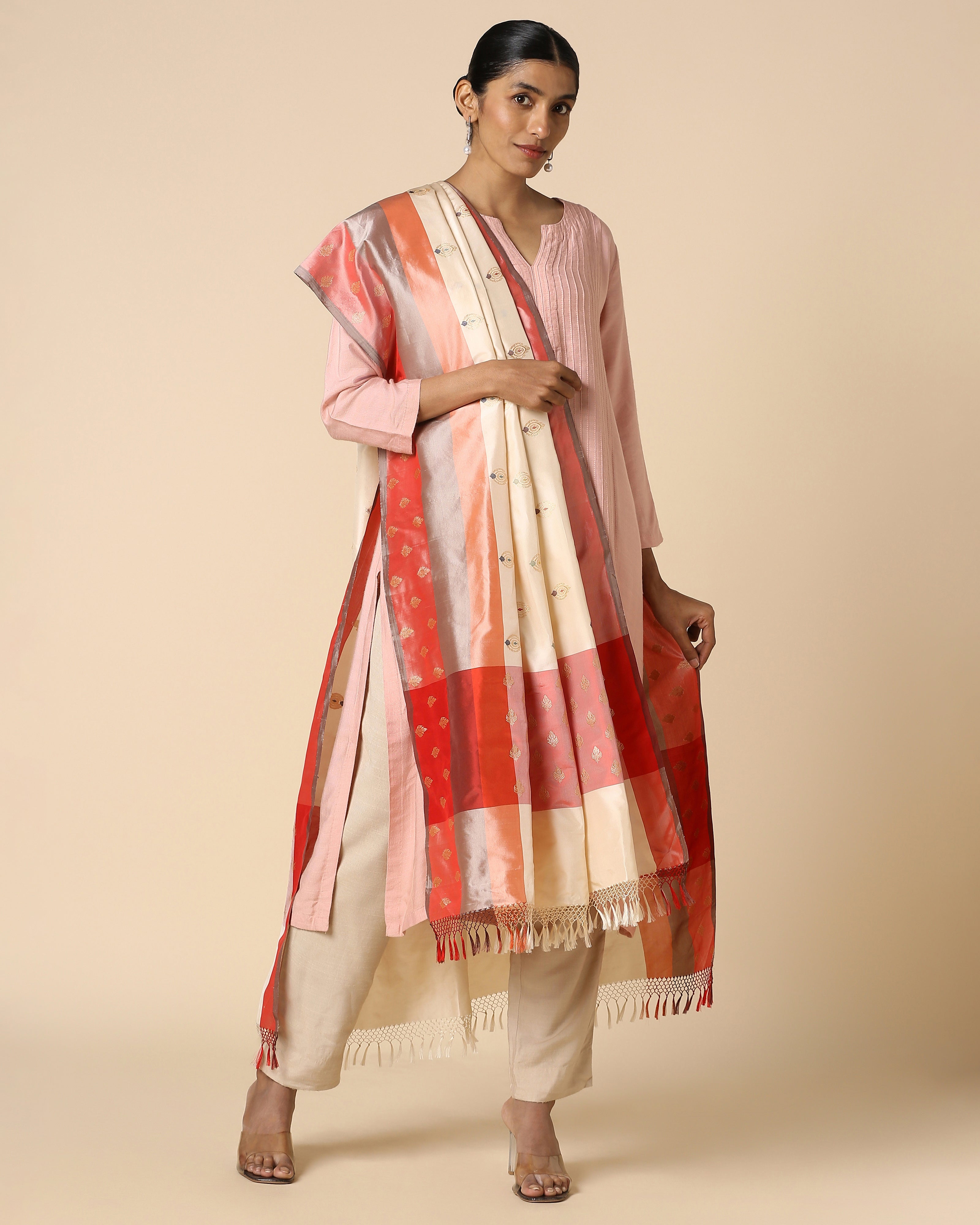 Malee Banarasi Kadwa Silk Dupatta